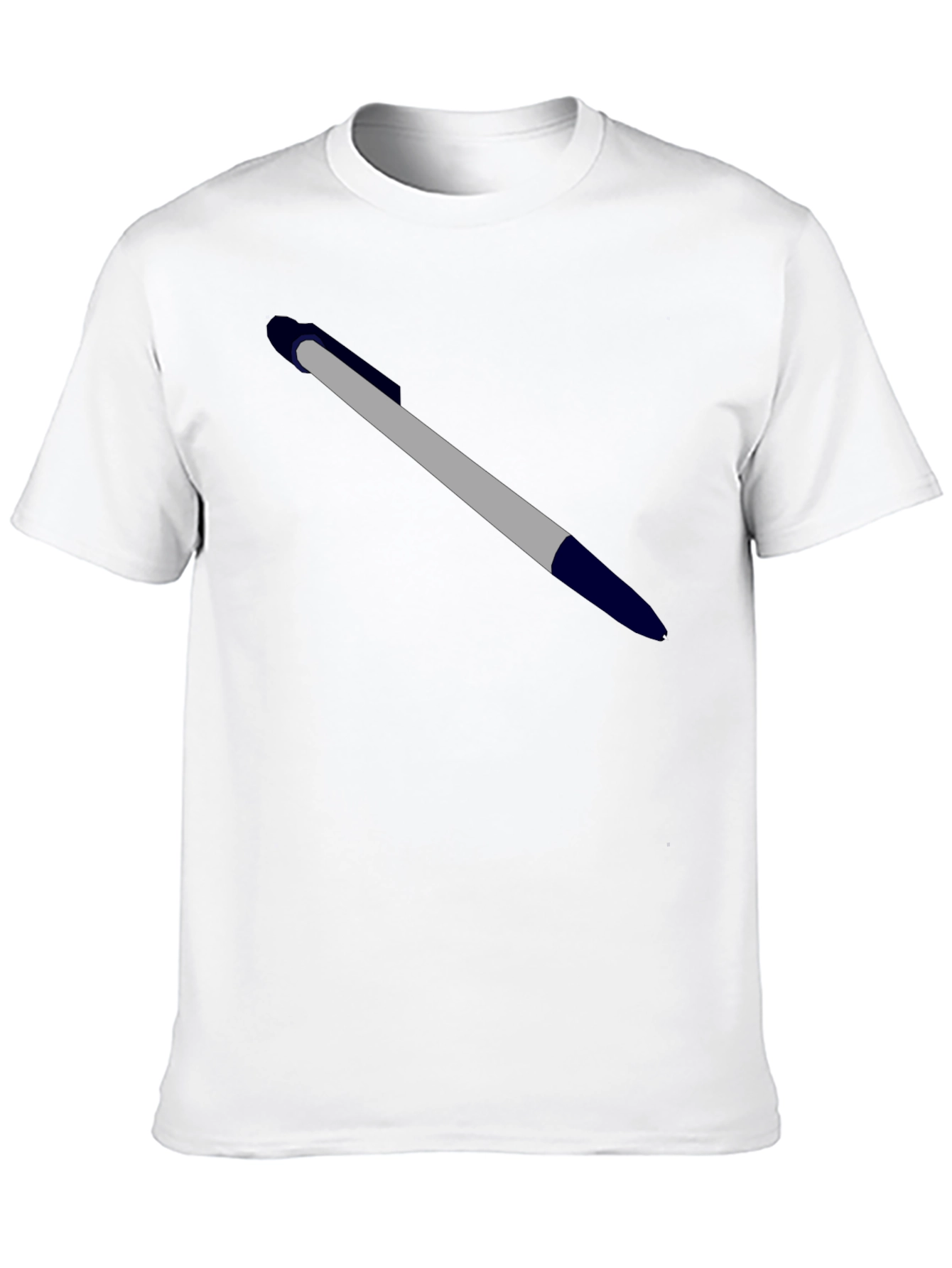 Mens Black T-Shirt - Pen Design