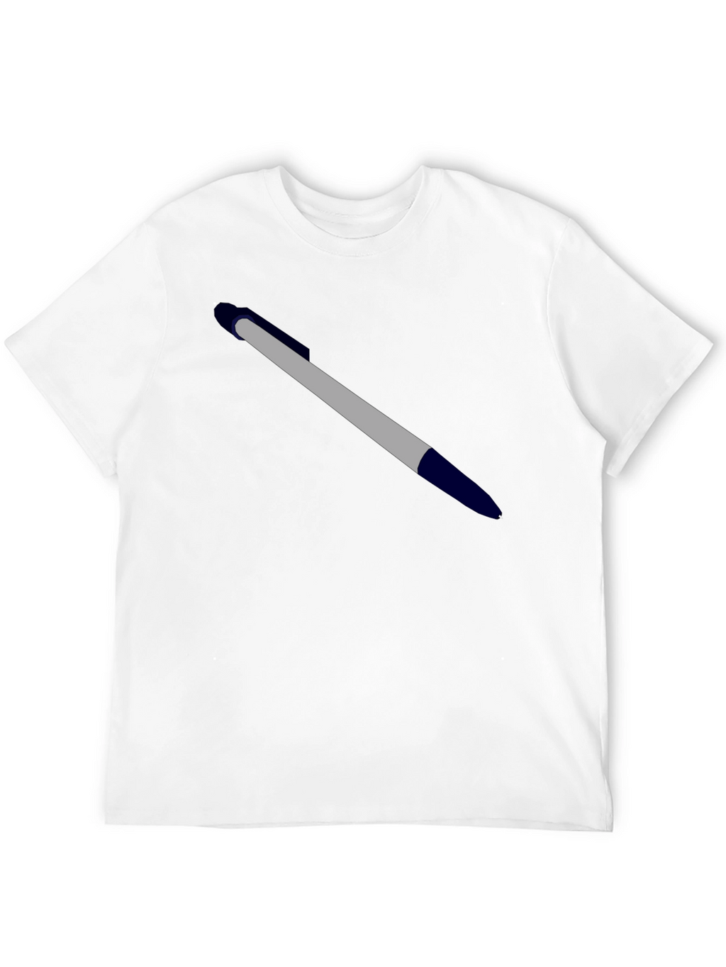 Mens Black T-Shirt - Pen Design