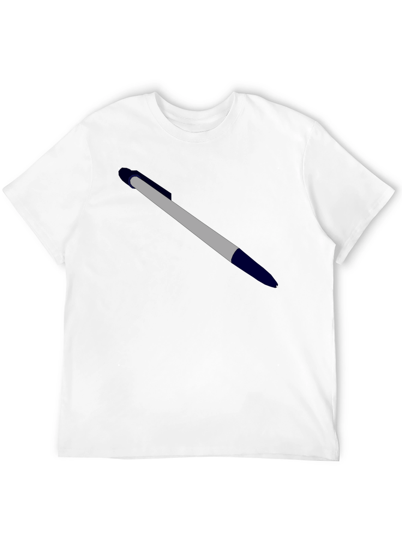Mens Black T-Shirt - Pen Design