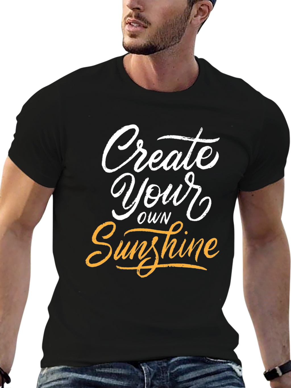 Create Your Own Sunshine Graphic Tee - Black T-Shirt