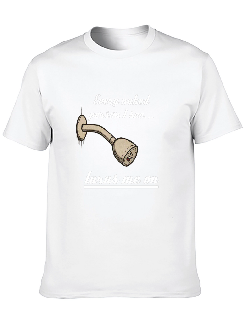 Funny Naked Shower T-Shirt