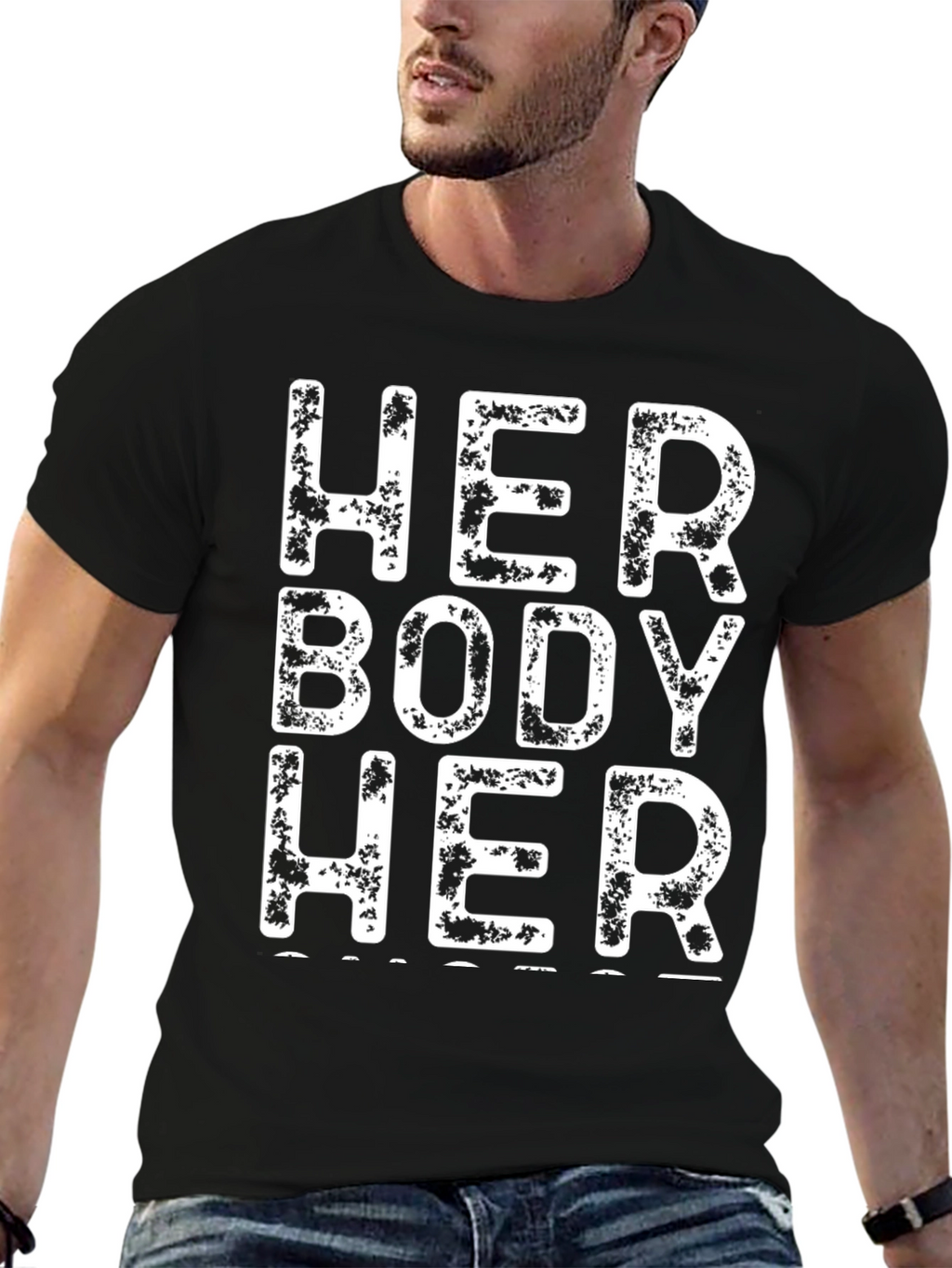 Her Body Her Choice T-Shirt - Black Protest Tee