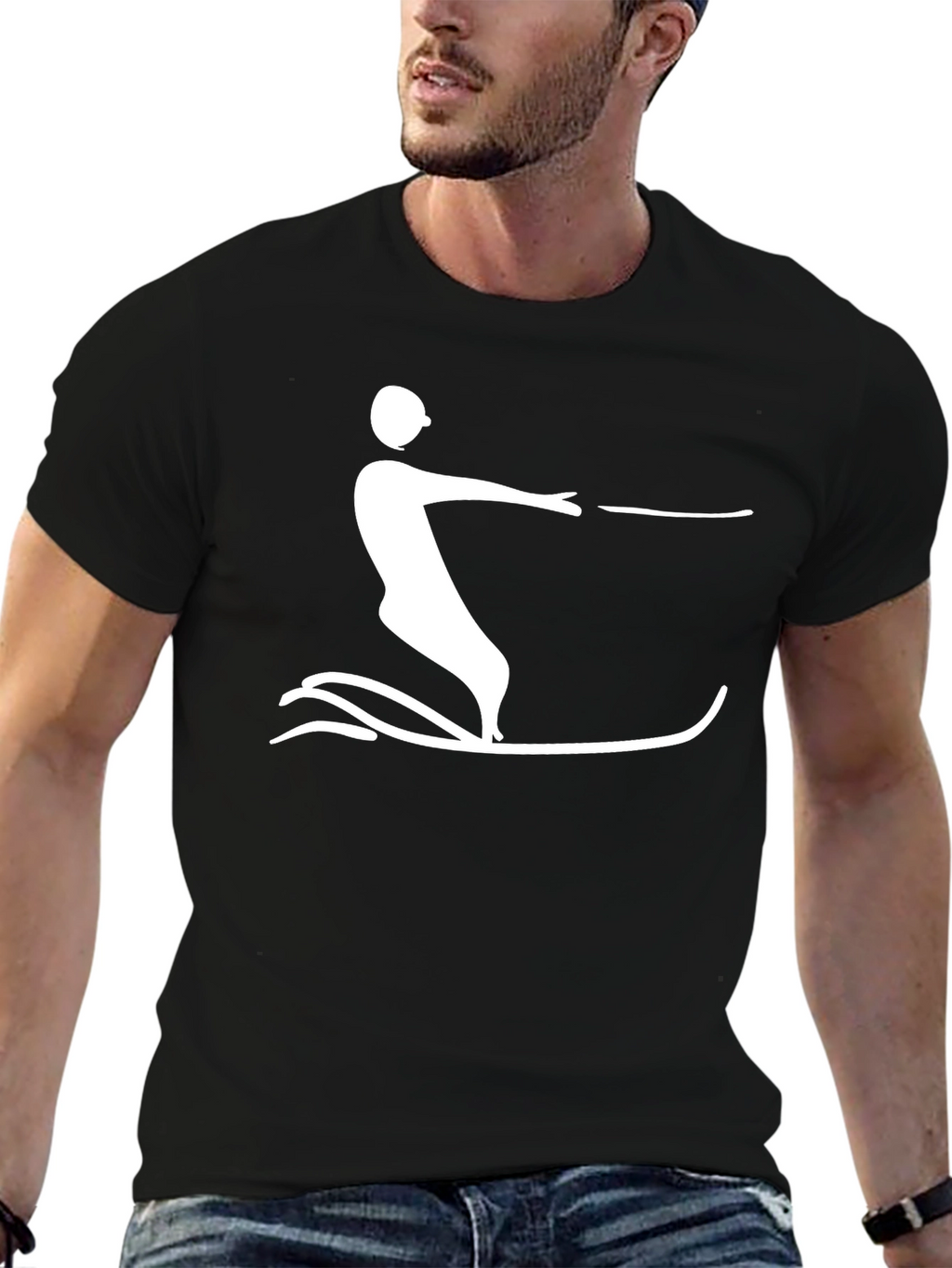 Water Skiing Graphic Tee - Stylish and Sporty