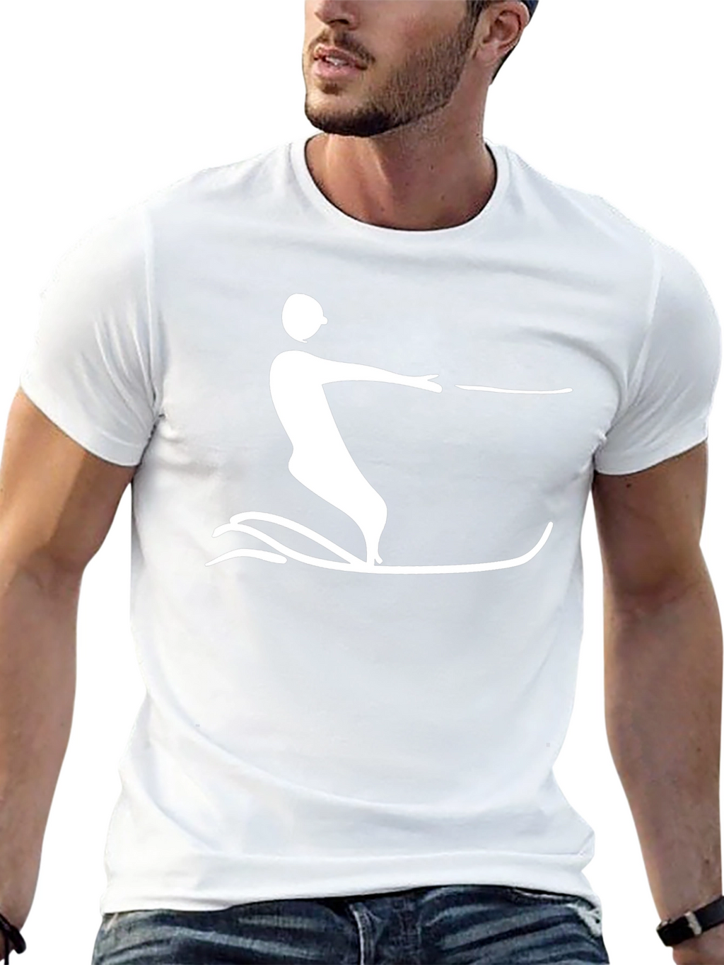 Water Skiing Graphic Tee - Stylish and Sporty