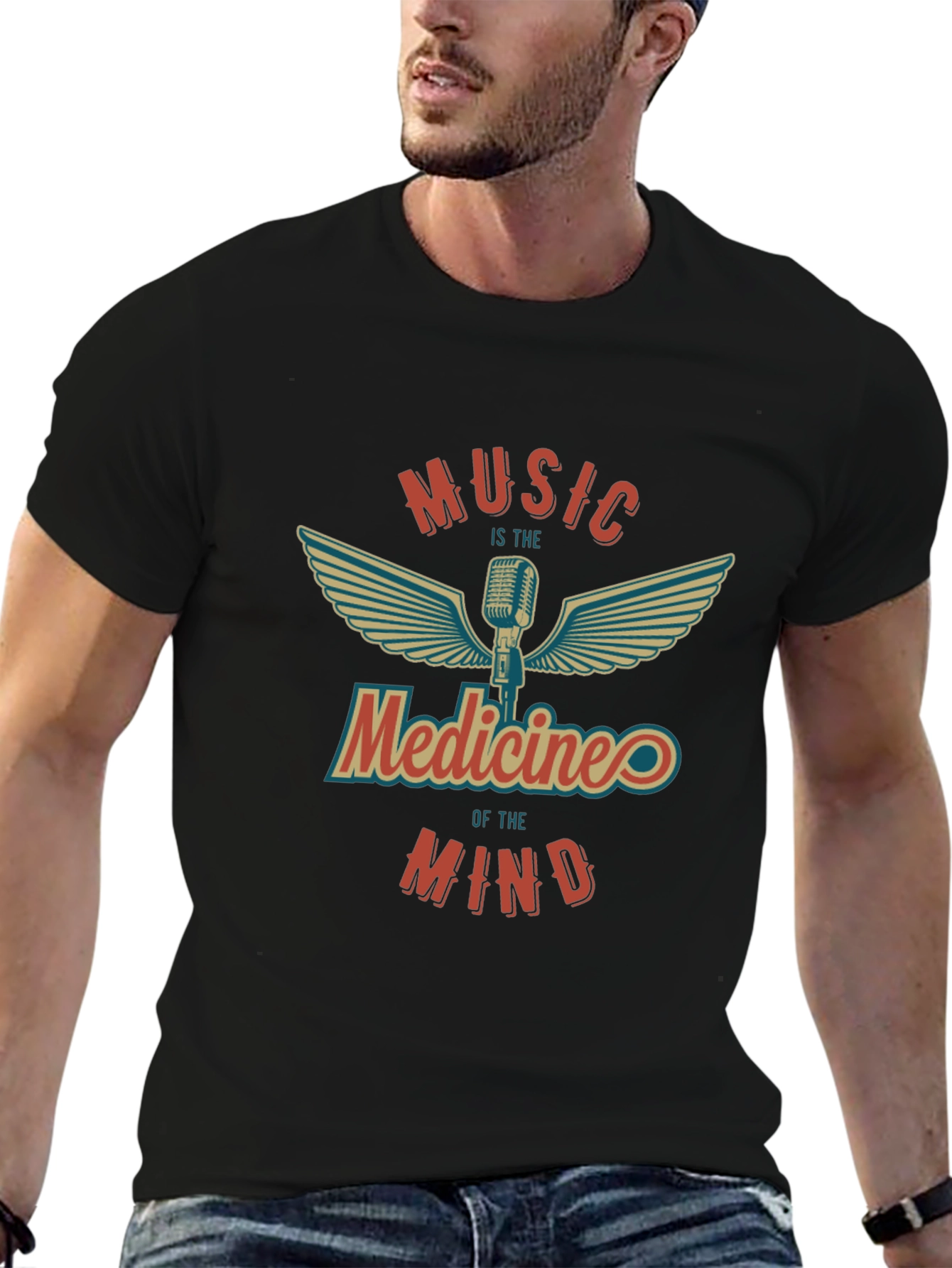 Music is Medicine T-Shirt - Vintage Style