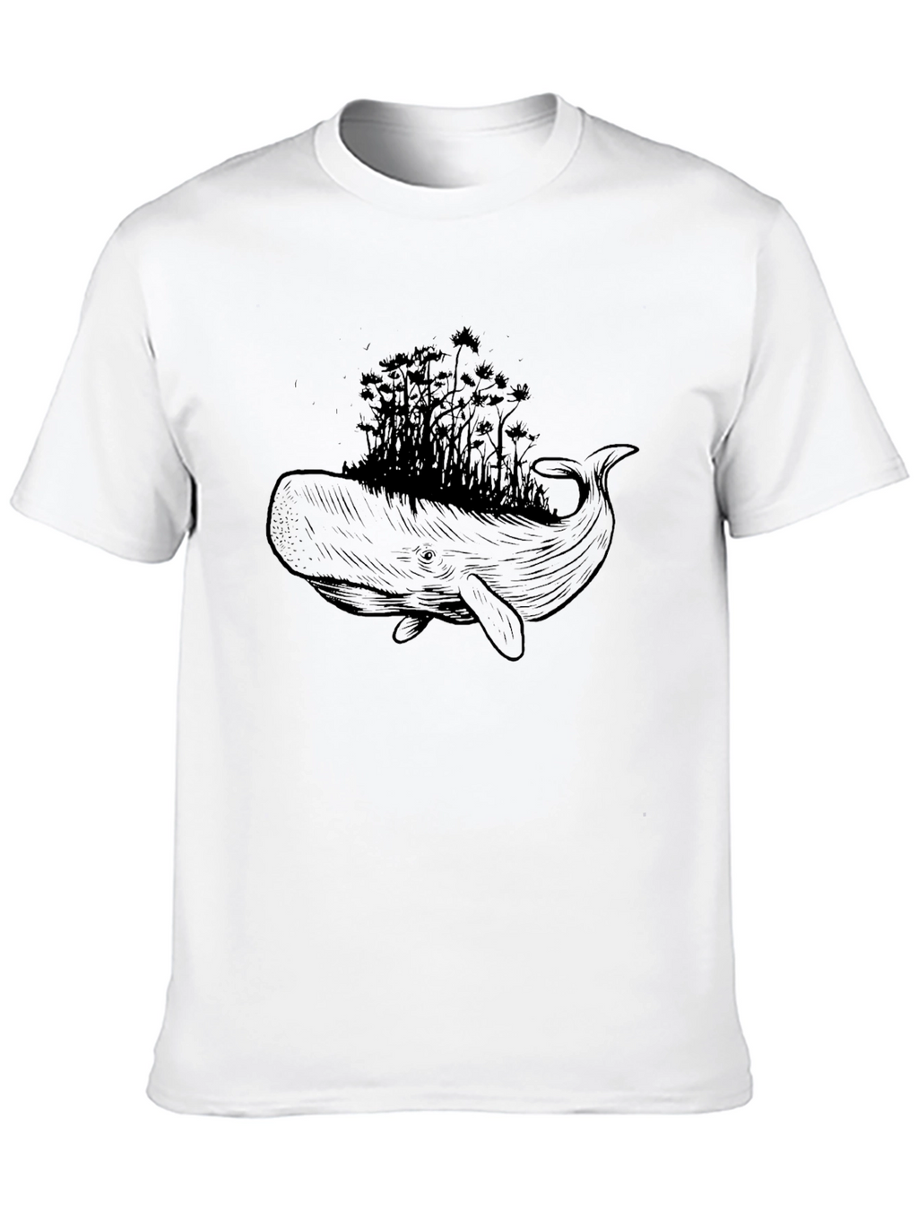 Whale Forest Graphic T-Shirt - Unique Design