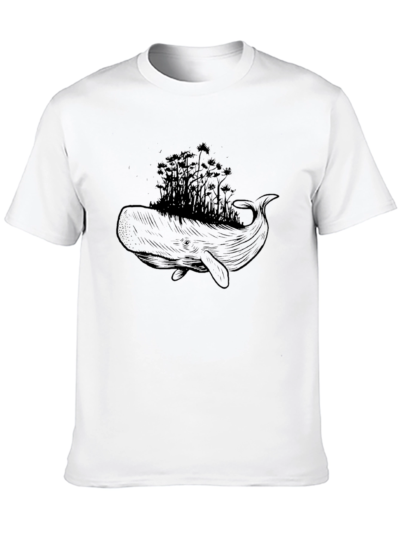 Whale Forest Graphic T-Shirt - Unique Design