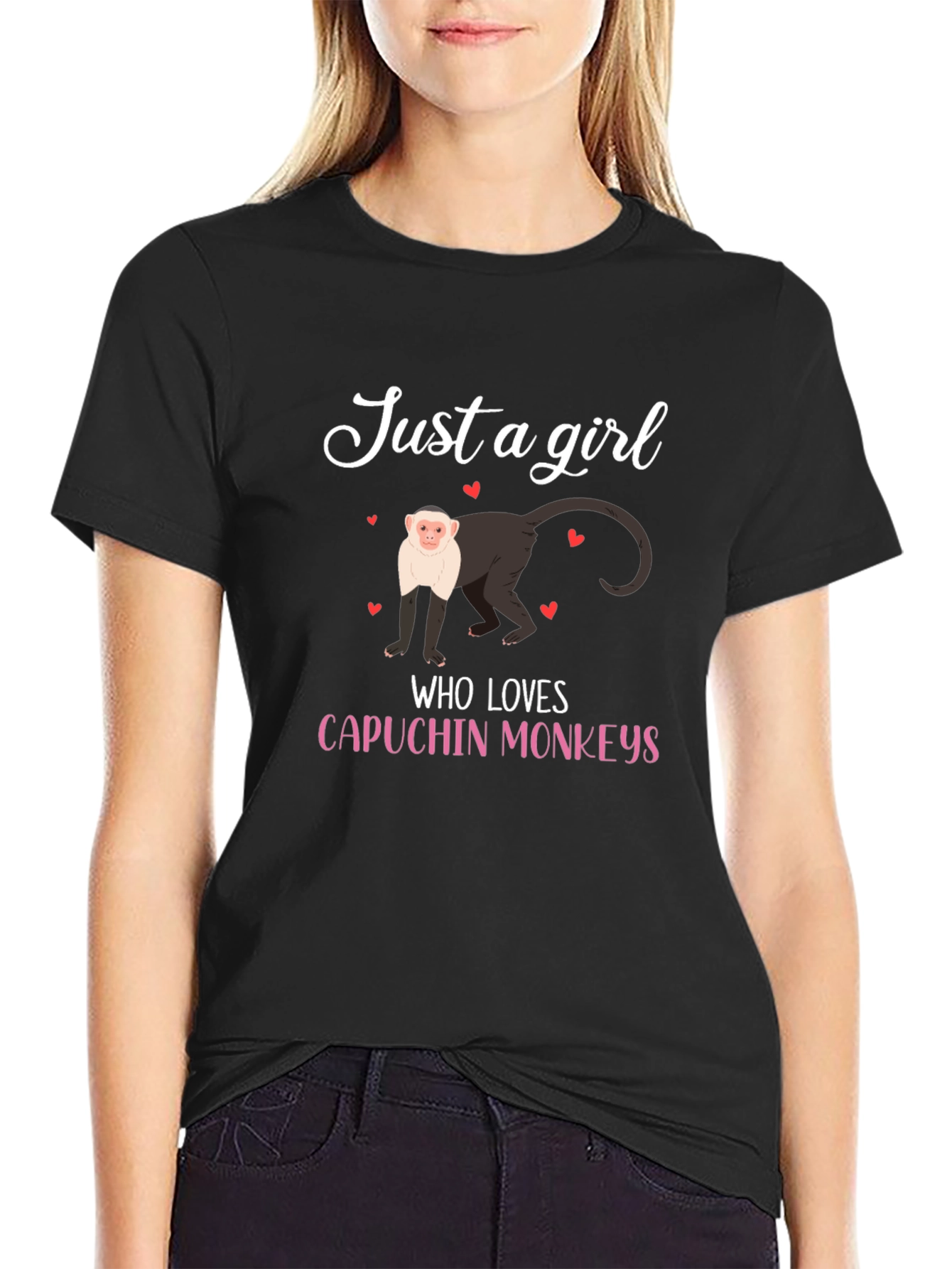 Just A Girl Who Loves Capuchin Monkeys T-Shirt