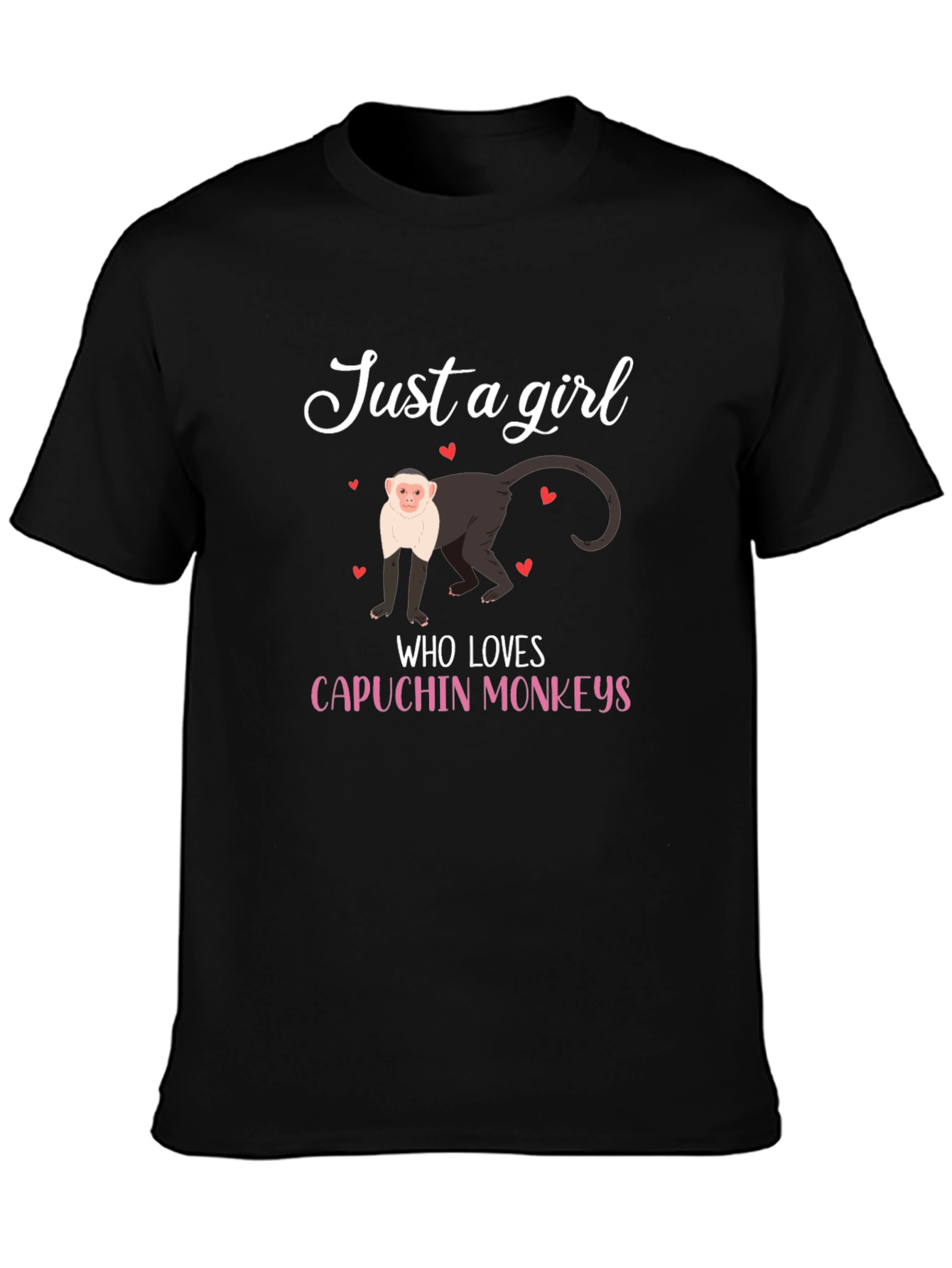 Just A Girl Who Loves Capuchin Monkeys T-Shirt