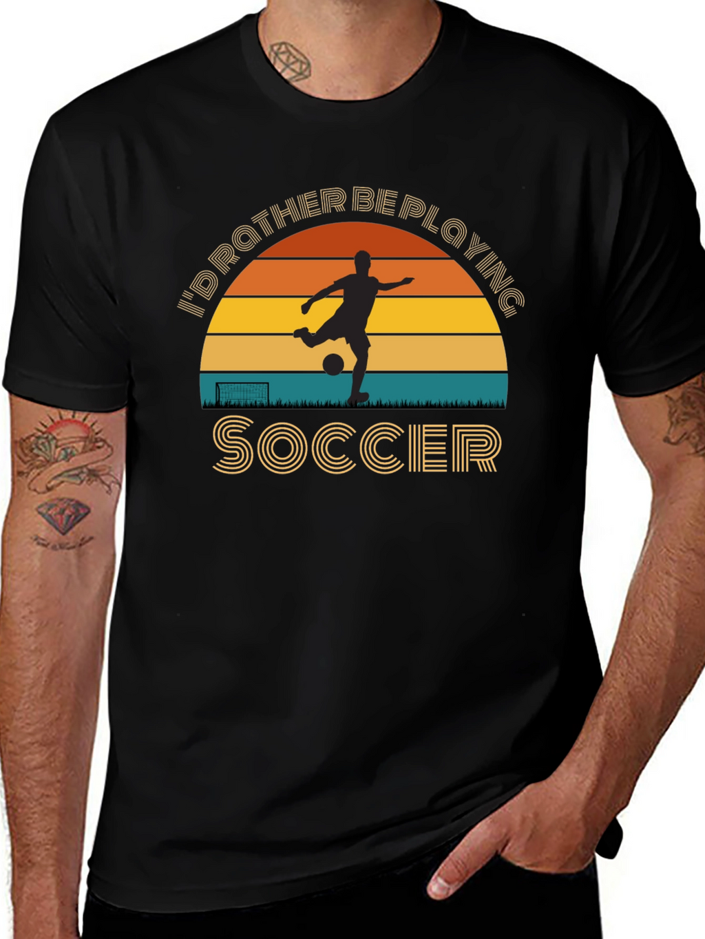 Soccer Player T-Shirt Id Rather Be Playing