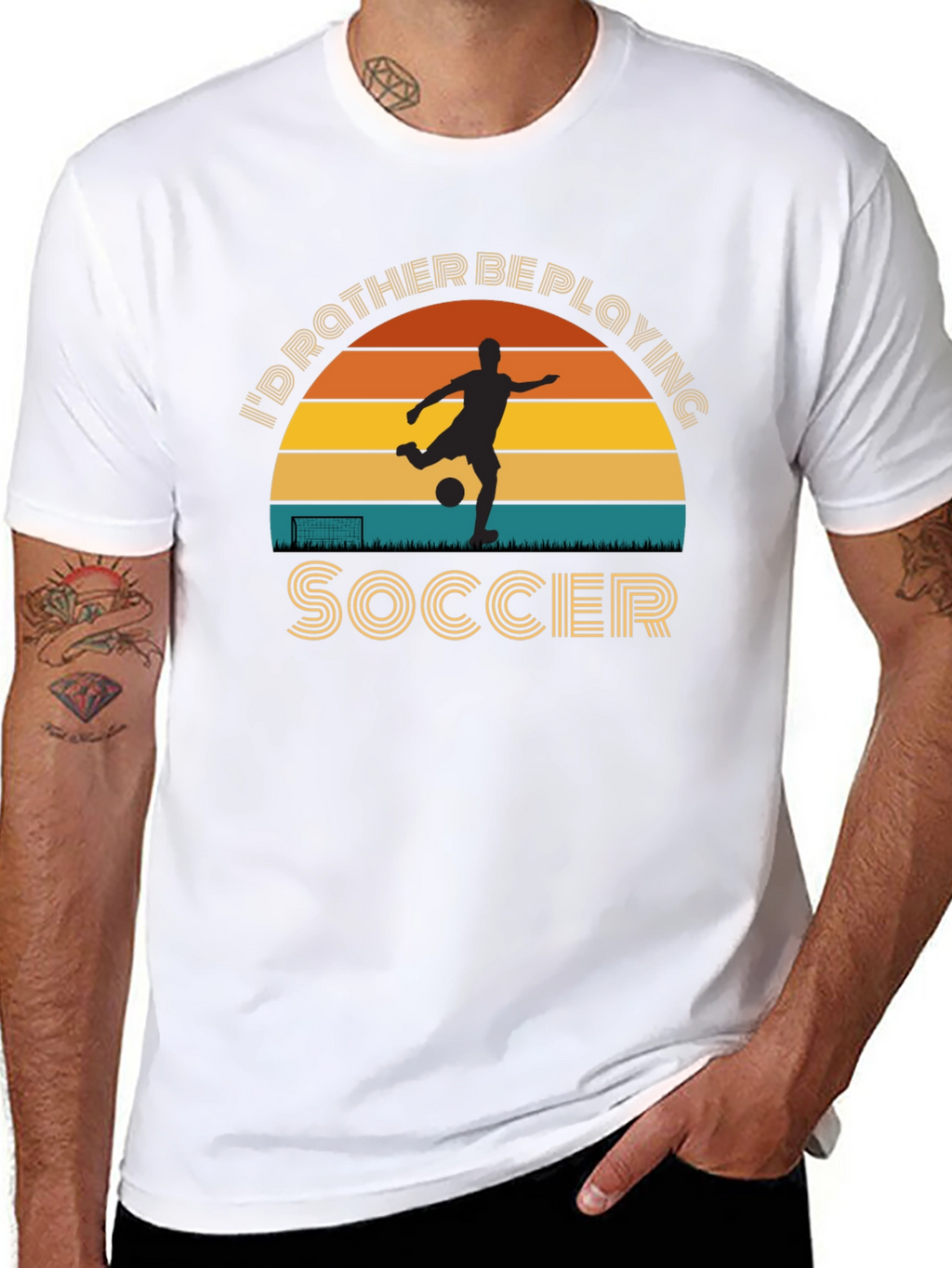 Soccer Player T-Shirt Id Rather Be Playing