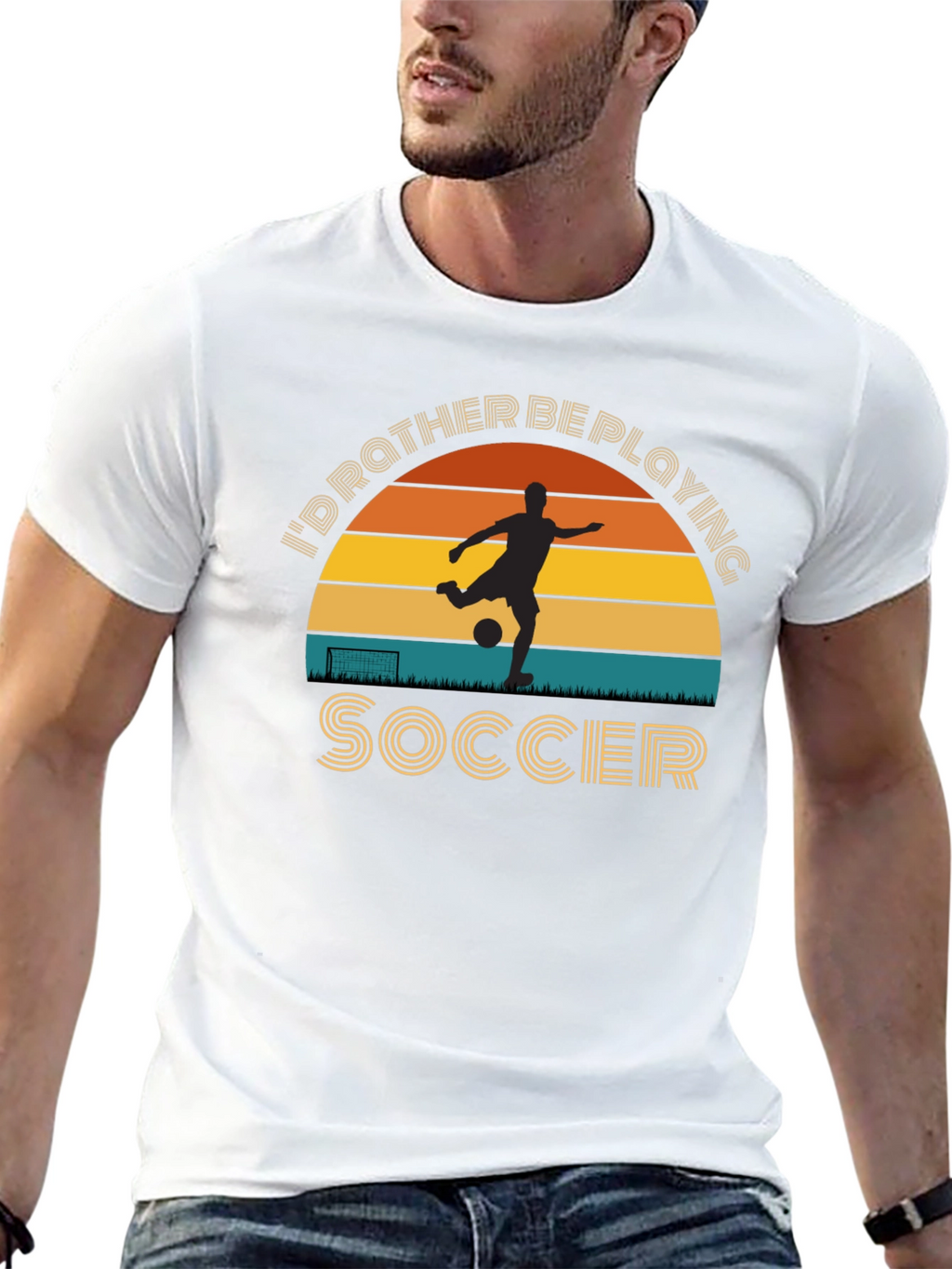 Soccer Player T-Shirt Id Rather Be Playing