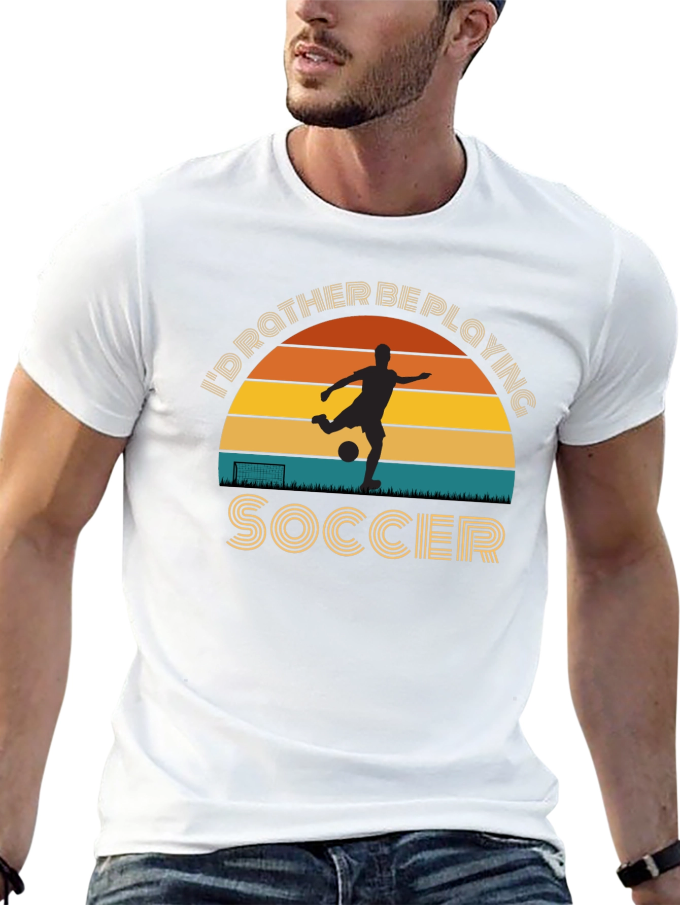 Soccer Player T-Shirt Id Rather Be Playing