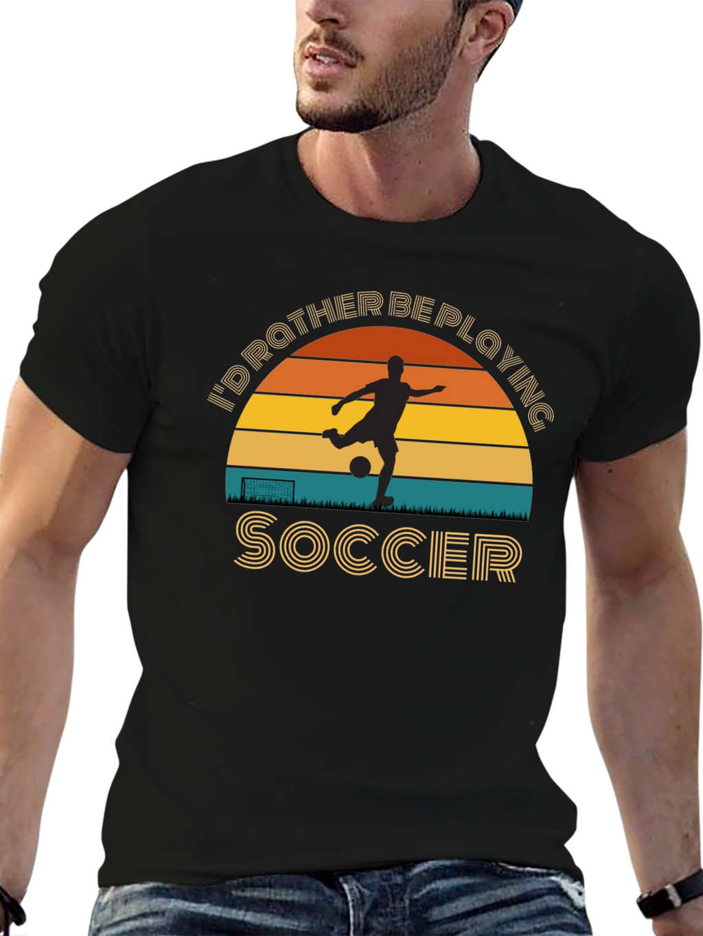 Soccer Player T-Shirt Id Rather Be Playing