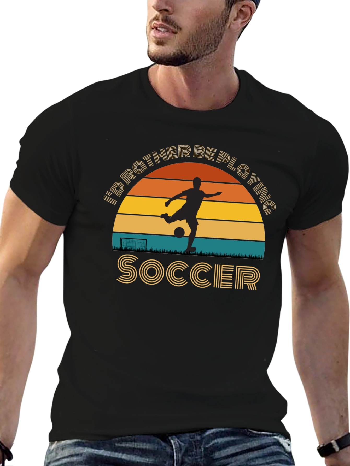 Soccer Player T-Shirt Id Rather Be Playing