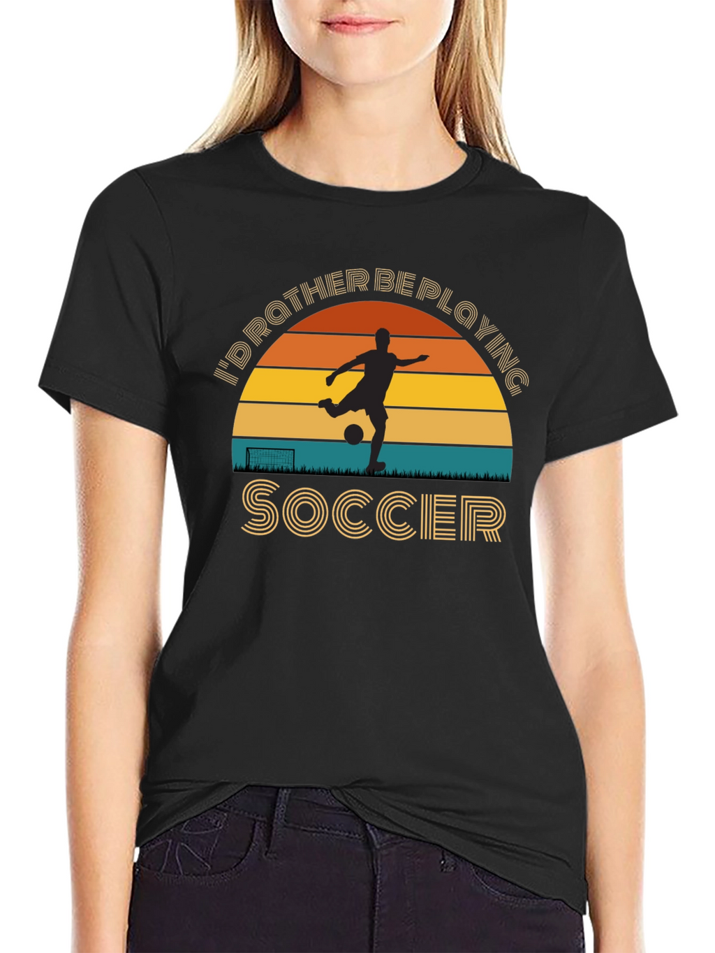 Soccer Player T-Shirt Id Rather Be Playing