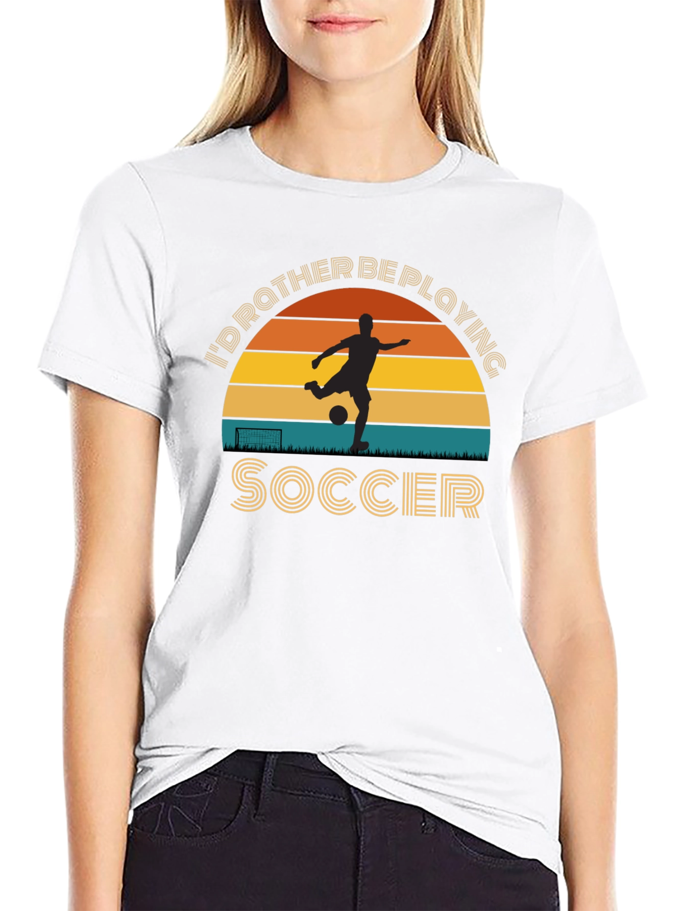 Soccer Player T-Shirt Id Rather Be Playing