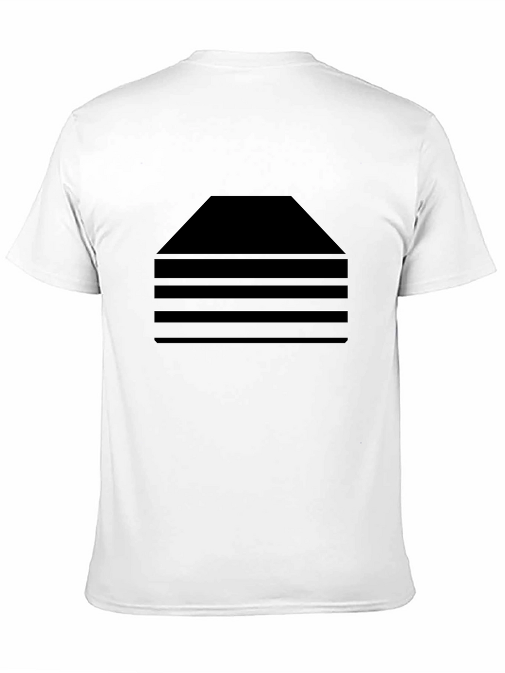Modern Striped Graphic Tee - Black