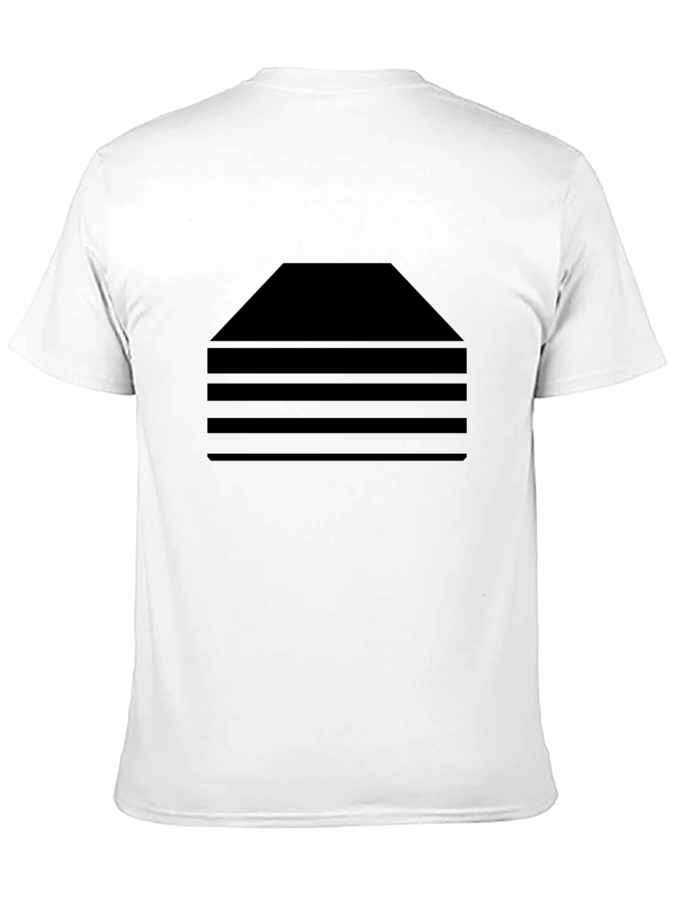 Modern Striped Graphic Tee - Black