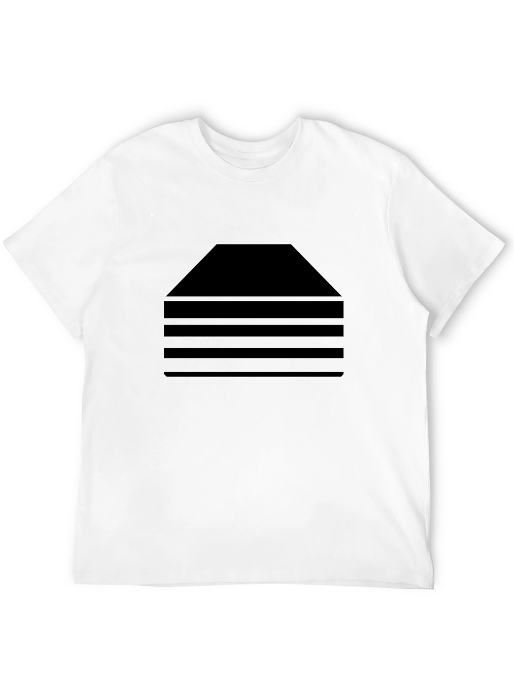 Modern Striped Graphic Tee - Black