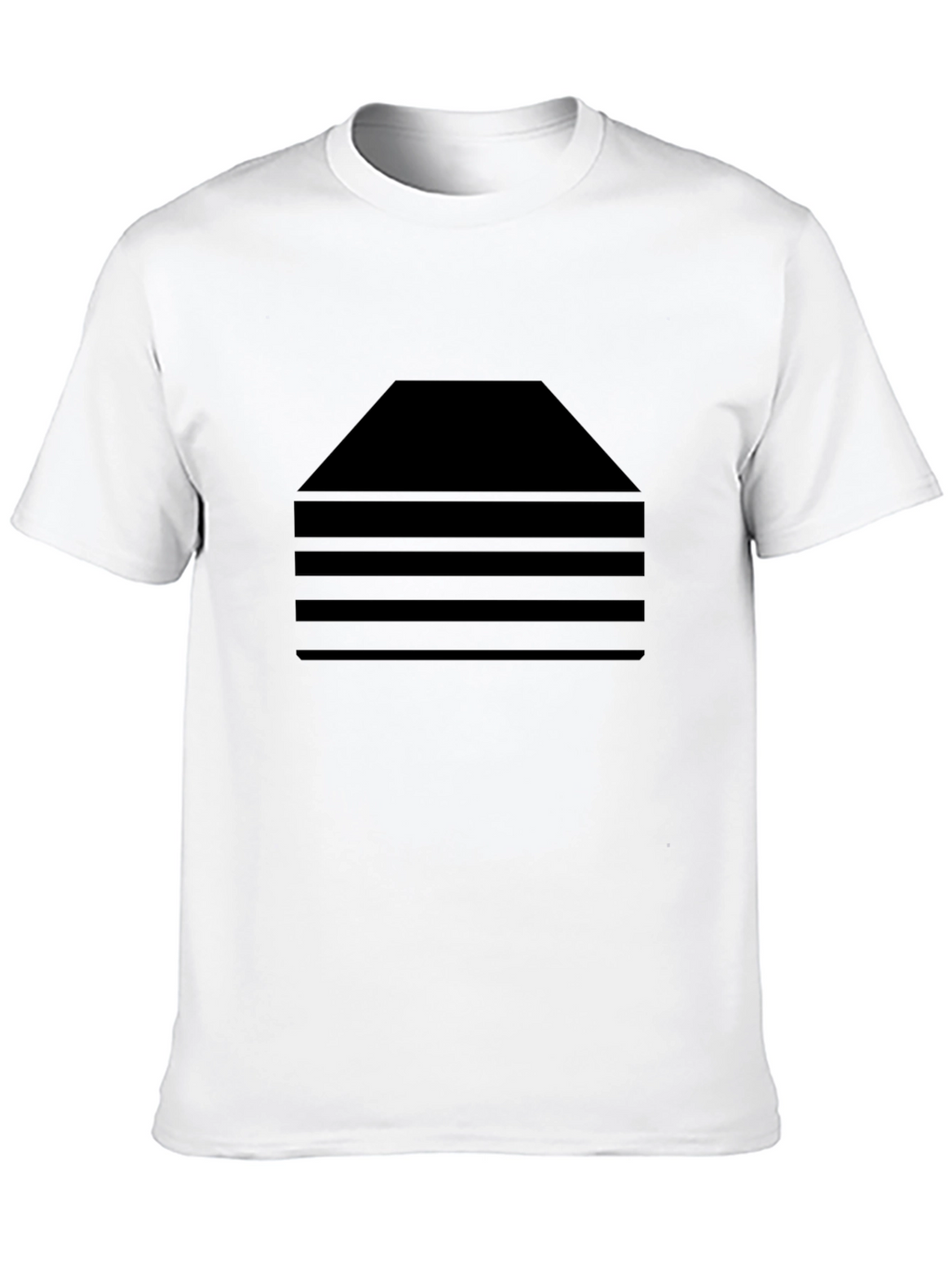Modern Striped Graphic Tee - Black
