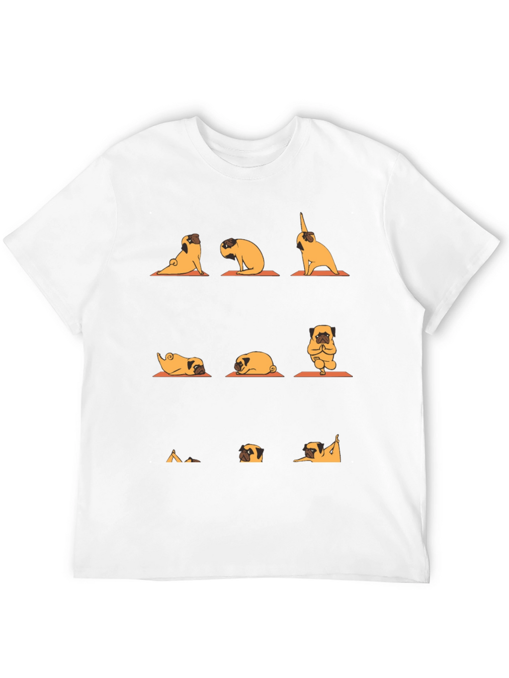 Yoga Pug Graphic Tee - Black