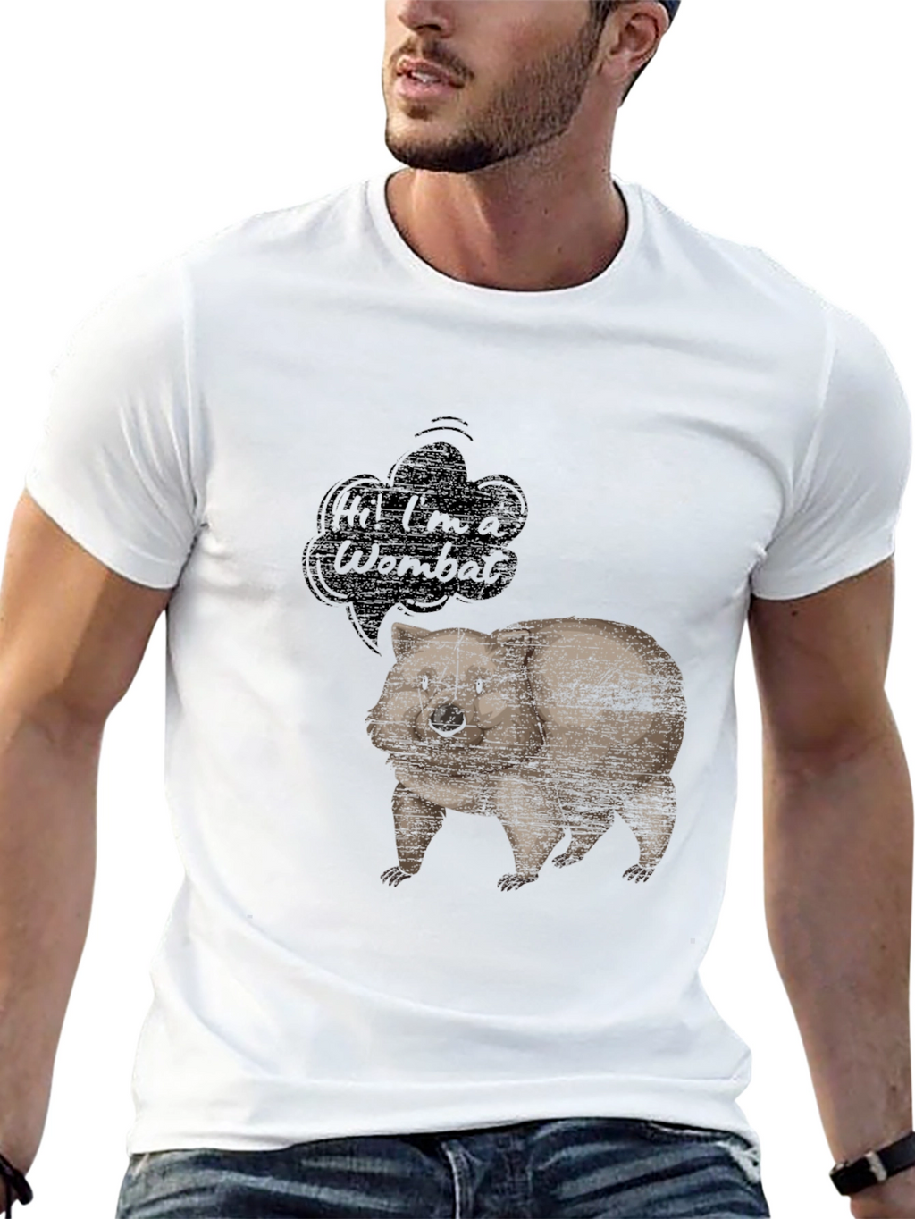 Wombat Graphic Tee - Mens Black T-Shirt
