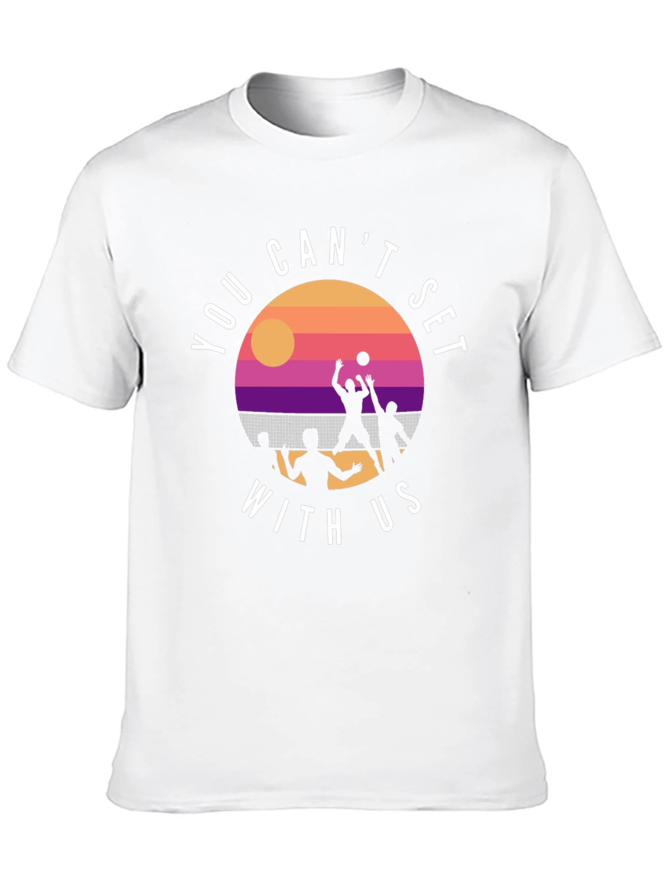 Volleyball Sunset Graphic T-Shirt
