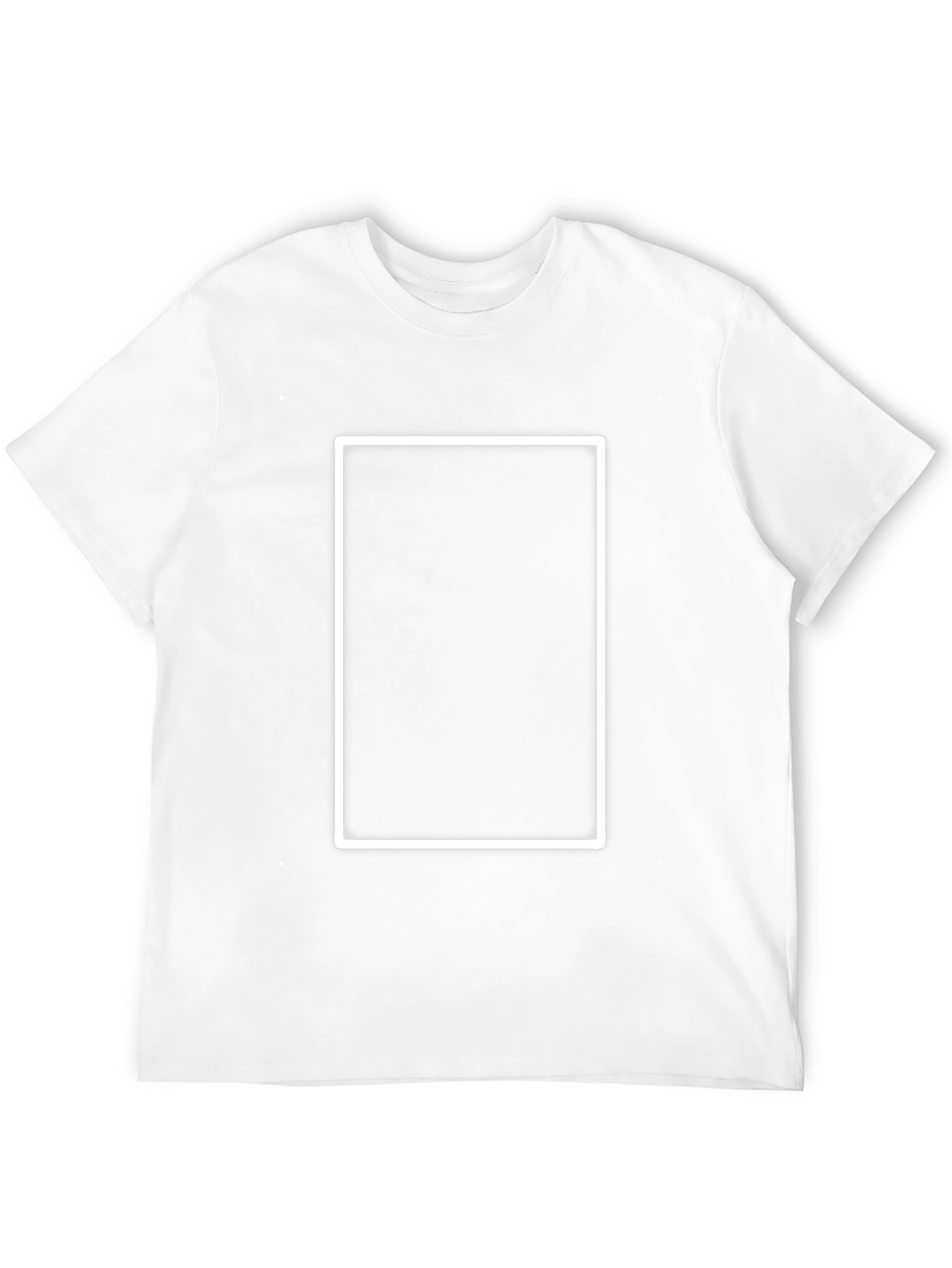 Black T-Shirt with White Rectangle