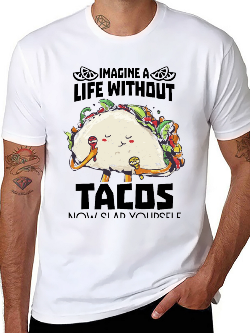 Imagine Life Without Tacos Graphic Tee