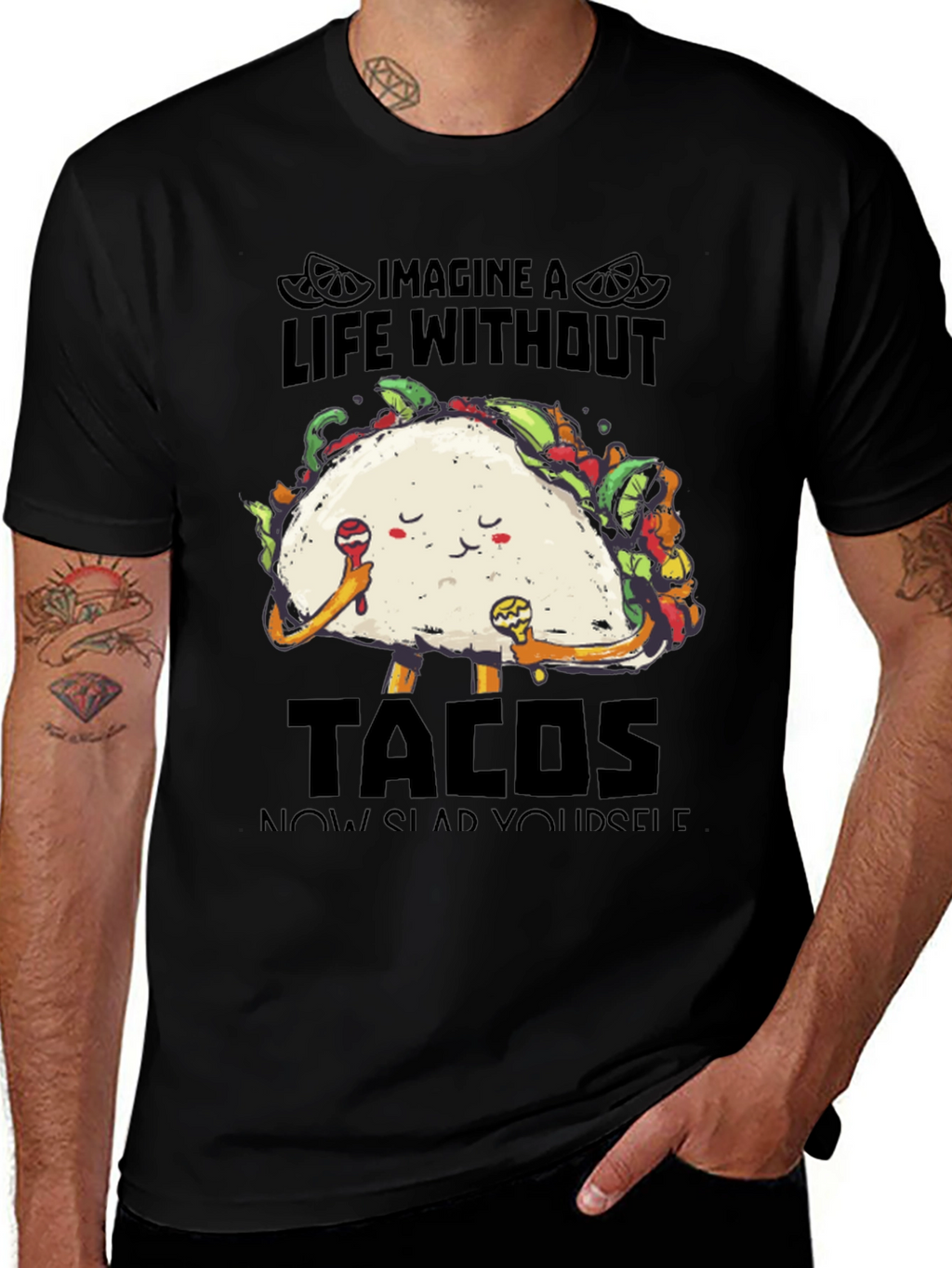 Imagine Life Without Tacos Graphic Tee