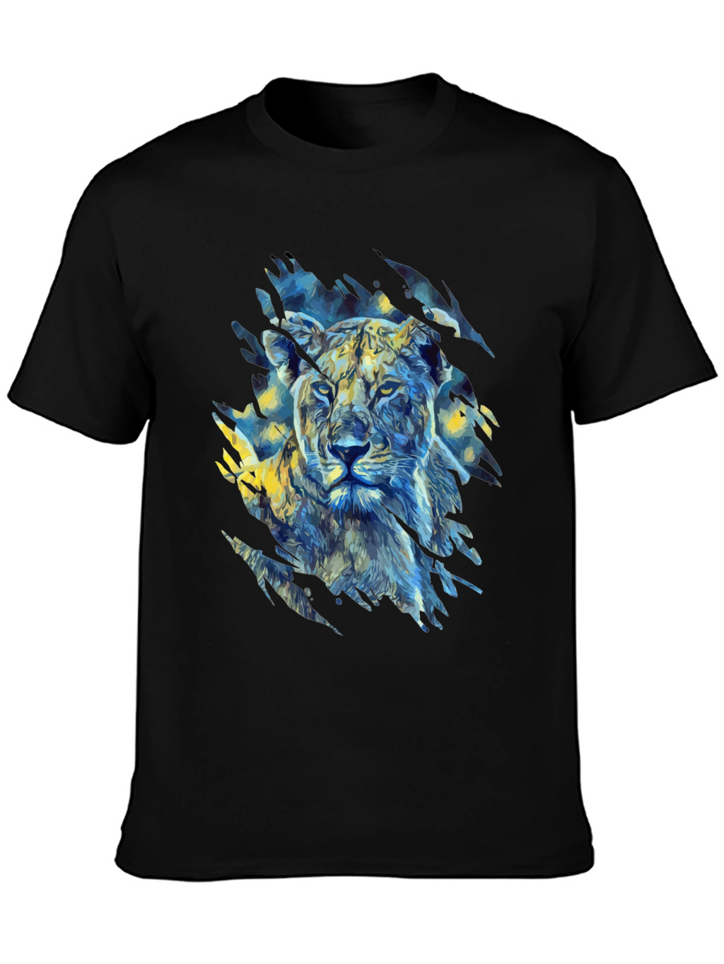 Lion Art Graphic Print T-Shirt