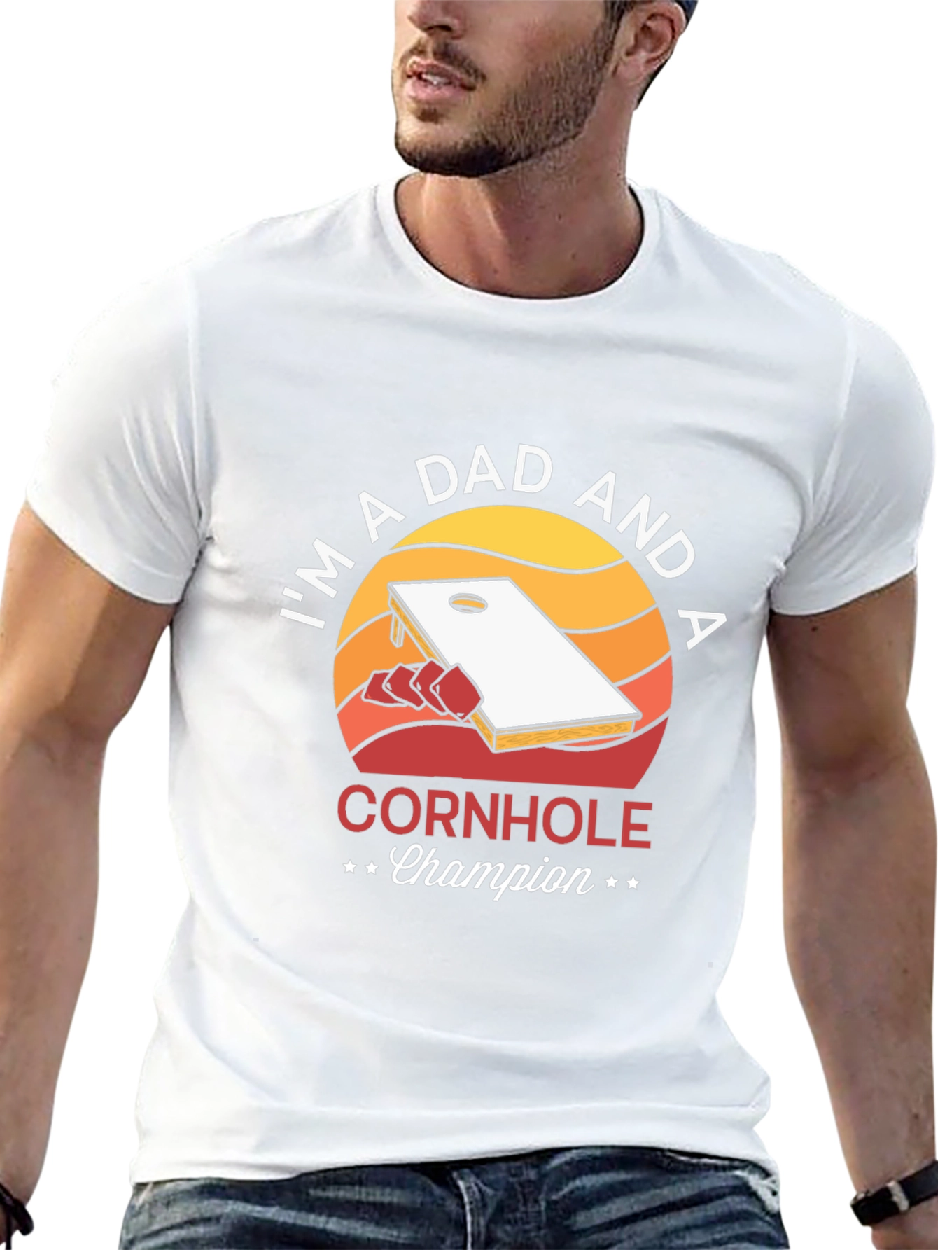 Dad Cornhole Champion T-Shirt