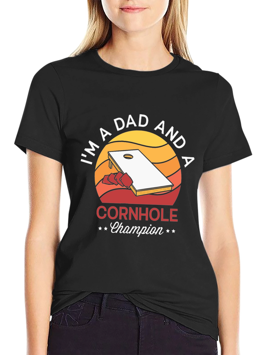 Dad Cornhole Champion T-Shirt