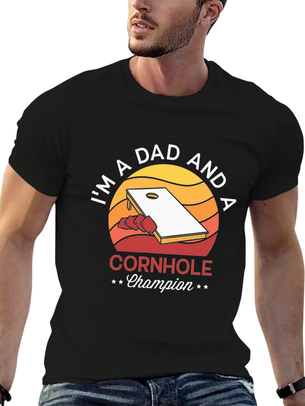 Dad Cornhole Champion T-Shirt