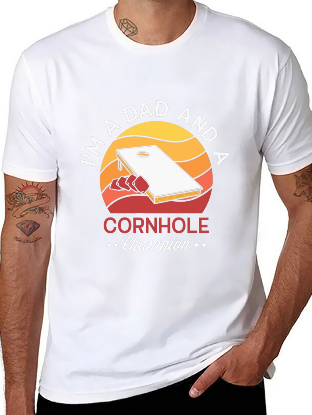 Dad Cornhole Champion T-Shirt