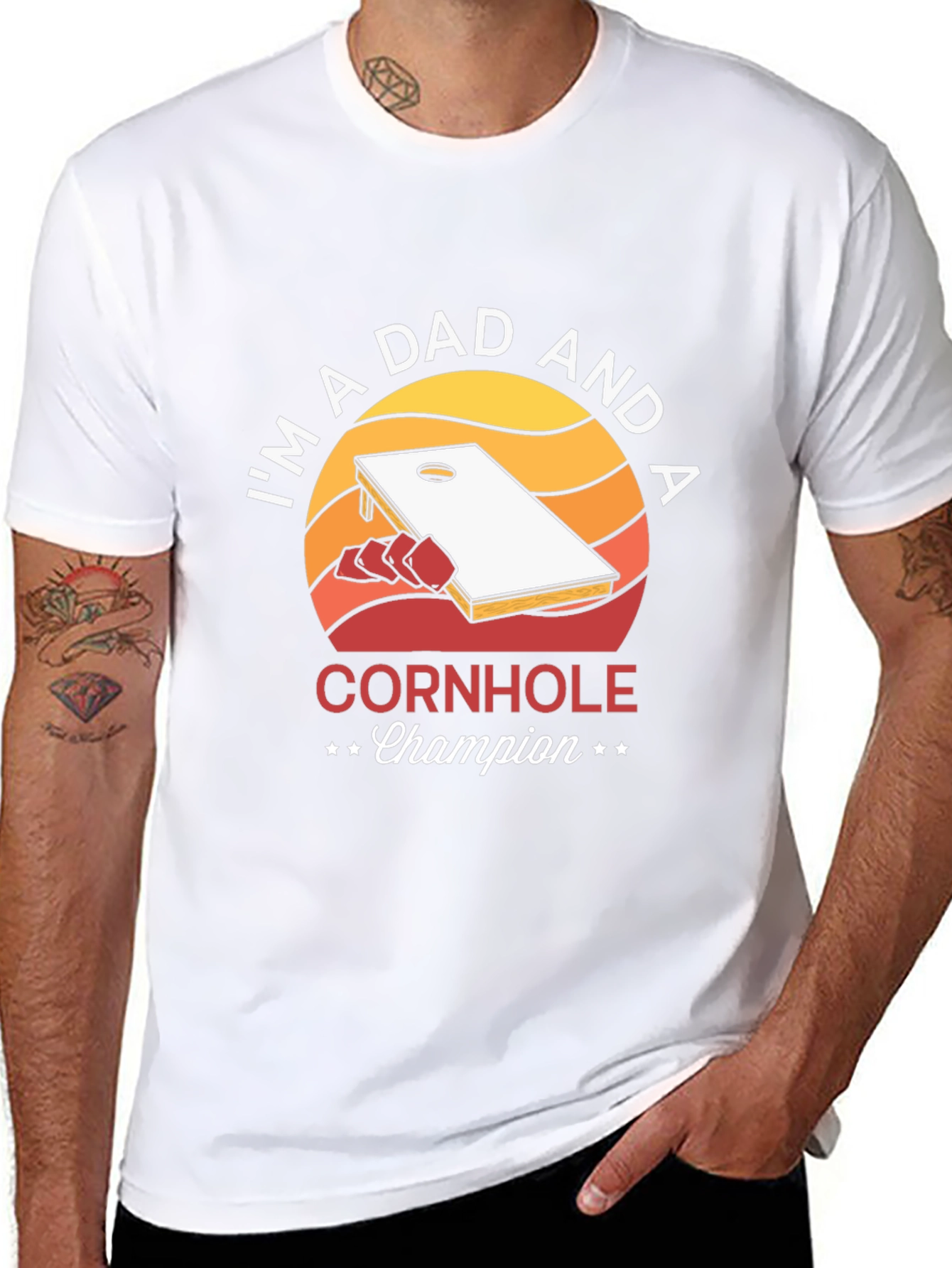 Dad Cornhole Champion T-Shirt