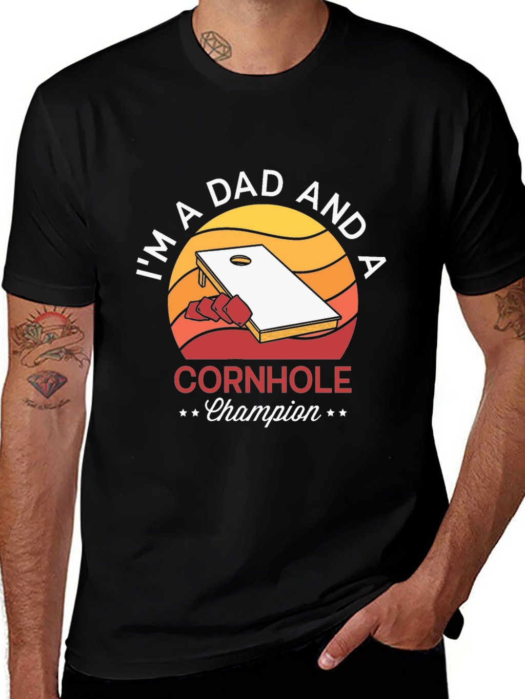 Dad Cornhole Champion T-Shirt