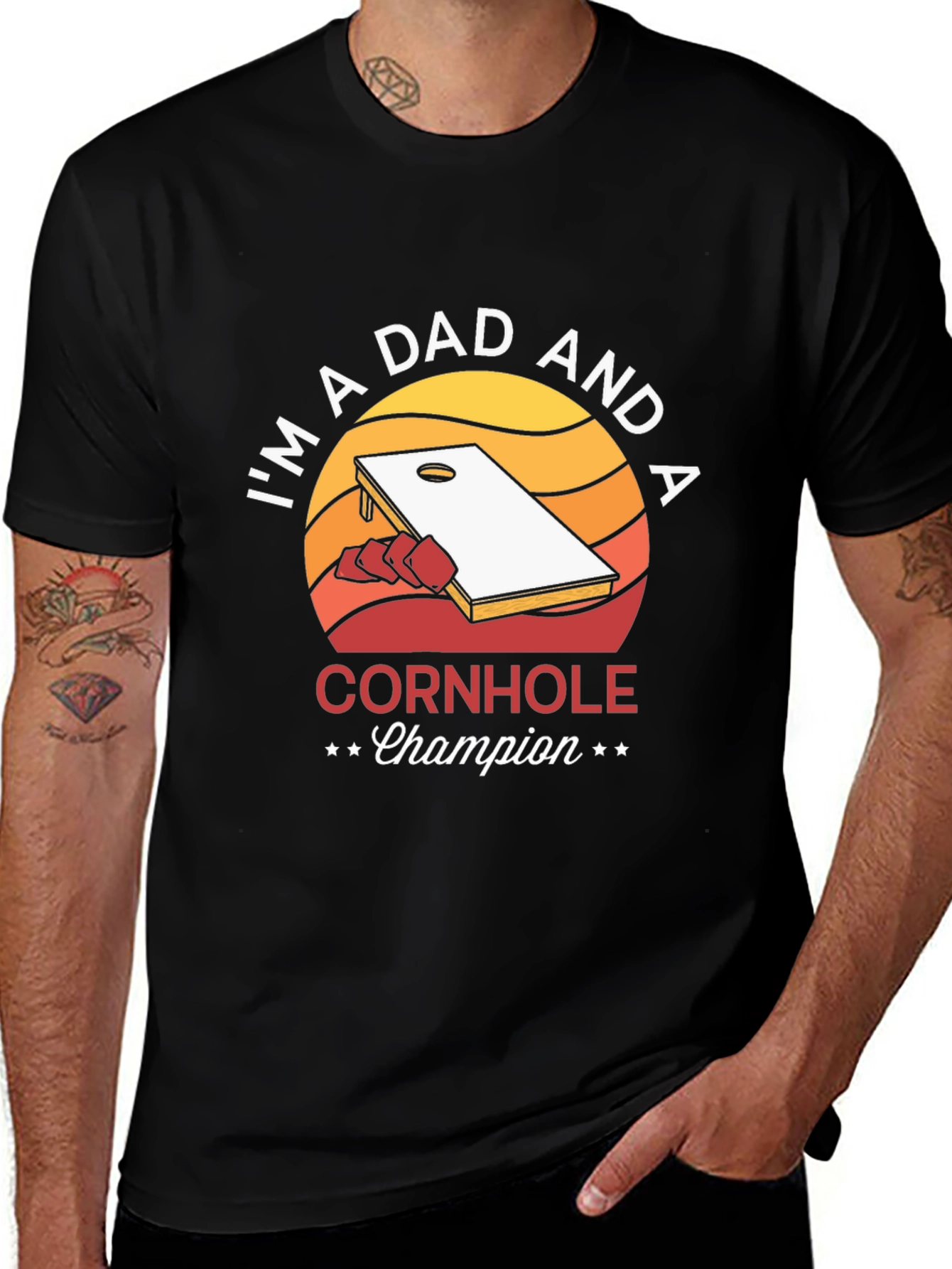 Dad Cornhole Champion T-Shirt