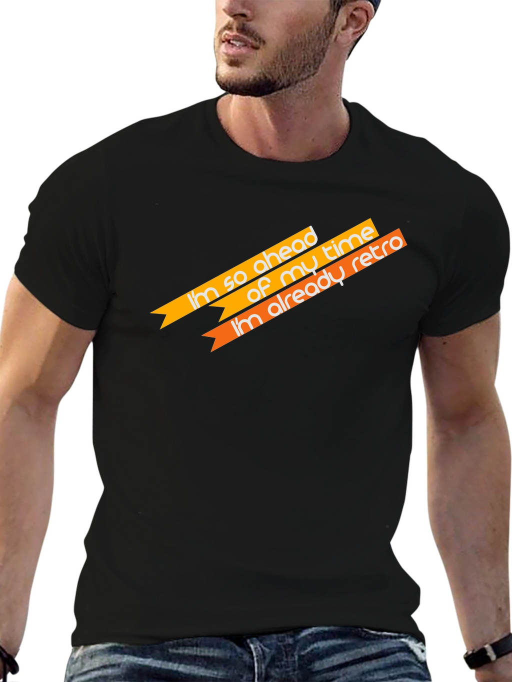 Retro Style Slogan T-Shirt - Ahead of My Time