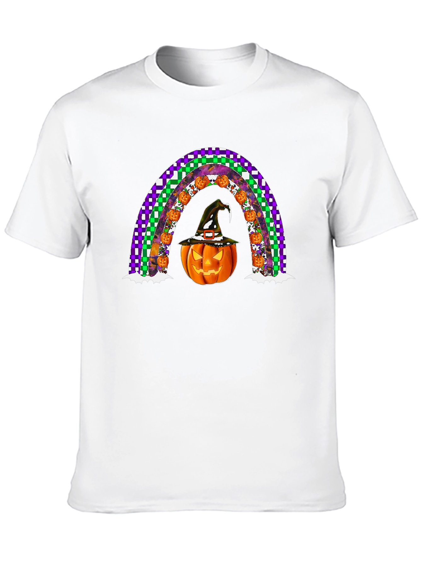 Halloween Pumpkin Rainbow T-Shirt