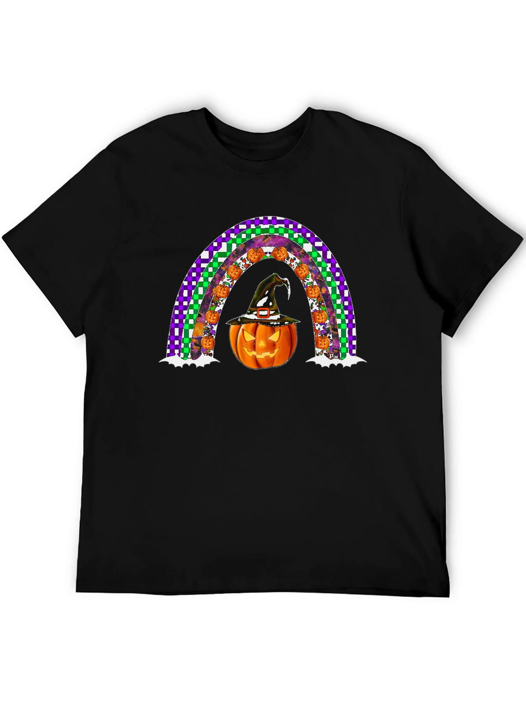 Halloween Pumpkin Rainbow T-Shirt
