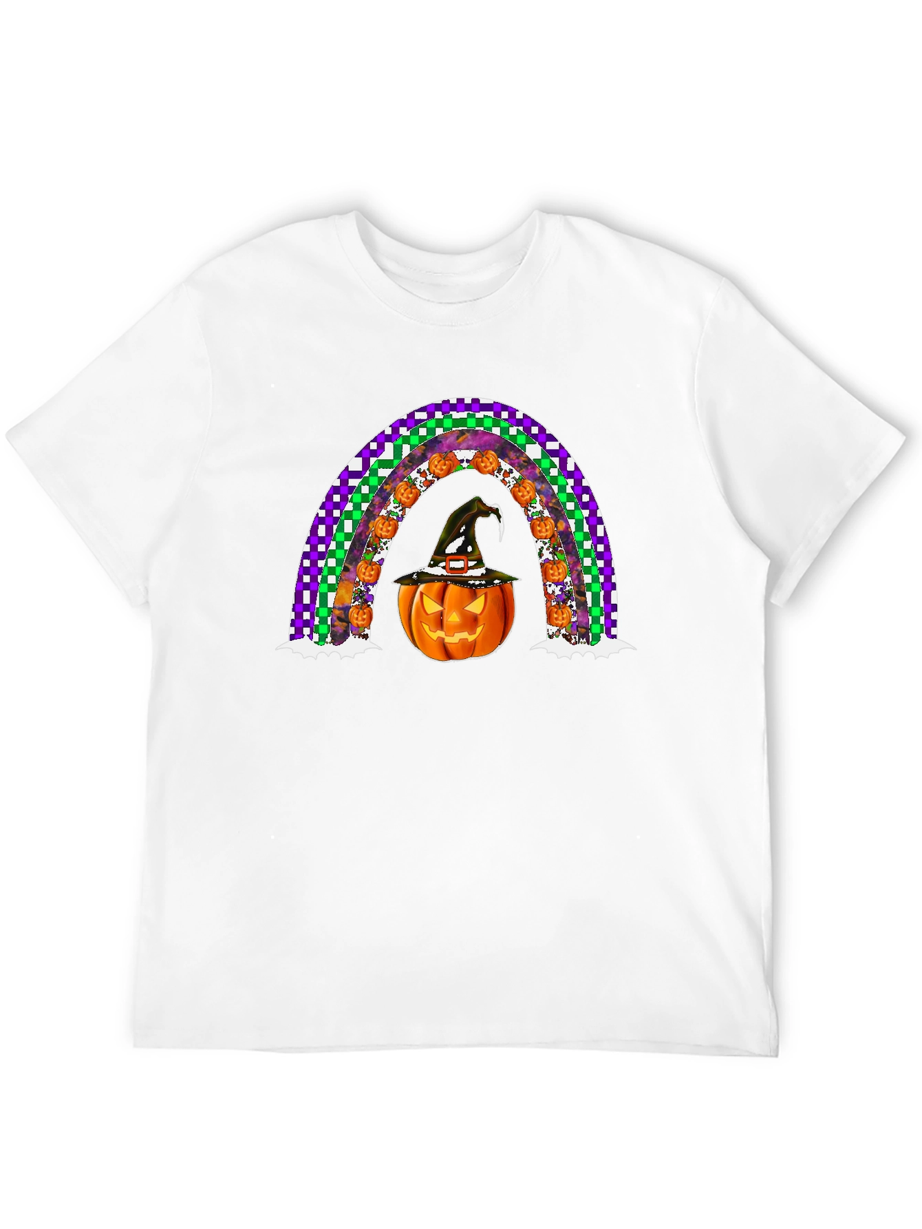 Halloween Pumpkin Rainbow T-Shirt