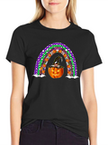 Halloween Pumpkin Rainbow T-Shirt
