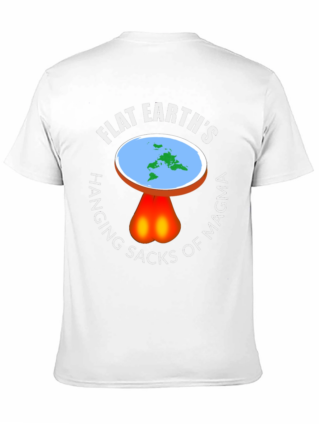 Flat Earth Hanging Sacks of Magma T-Shirt