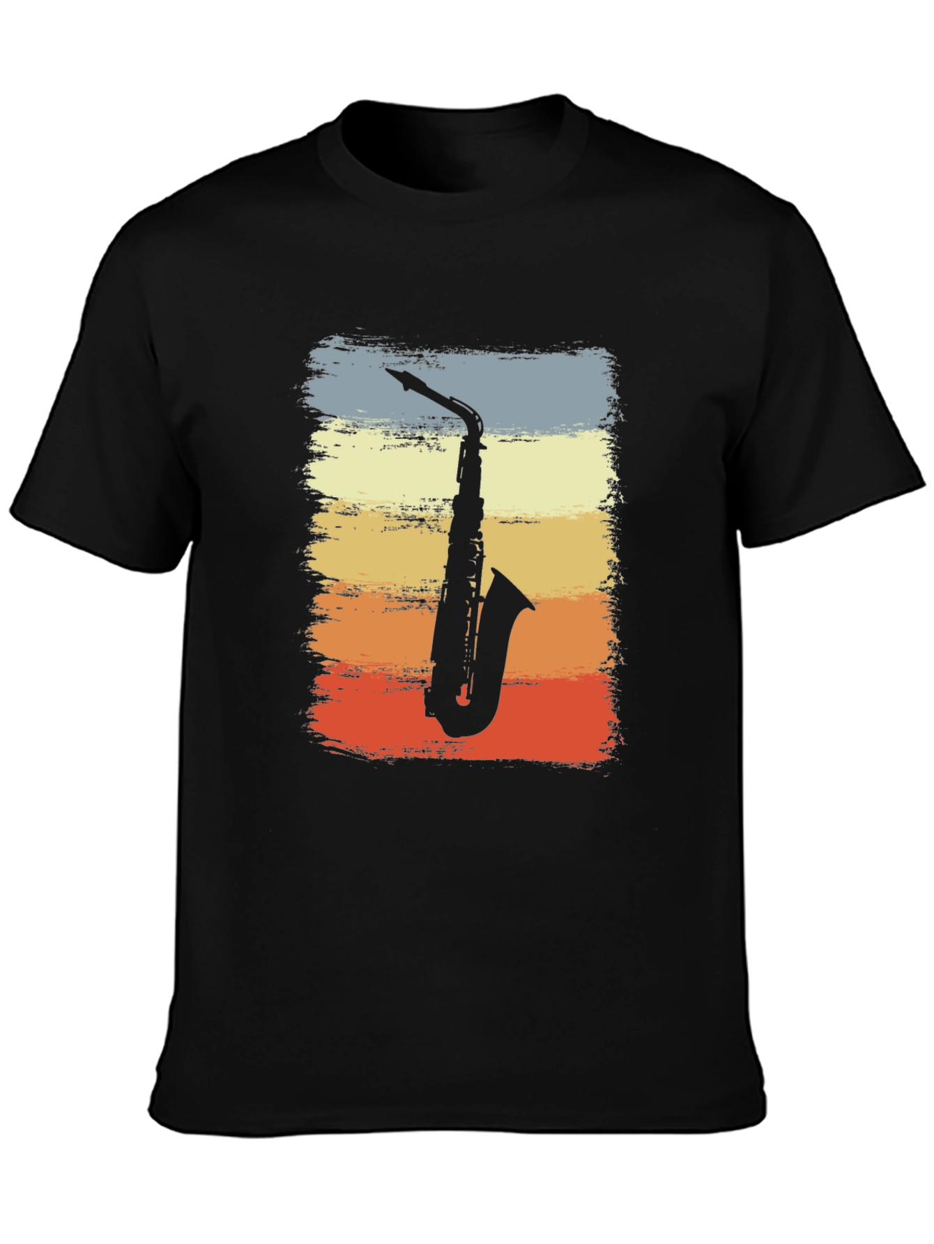 Saxophone Sunset Graphic Tee - Retro Music T-Shirt