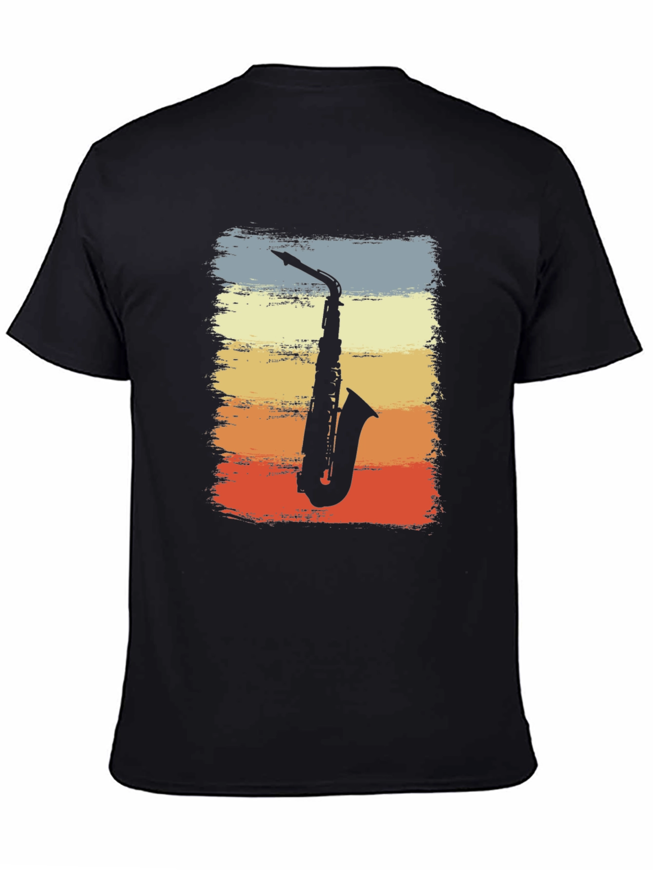 Saxophone Sunset Graphic Tee - Retro Music T-Shirt
