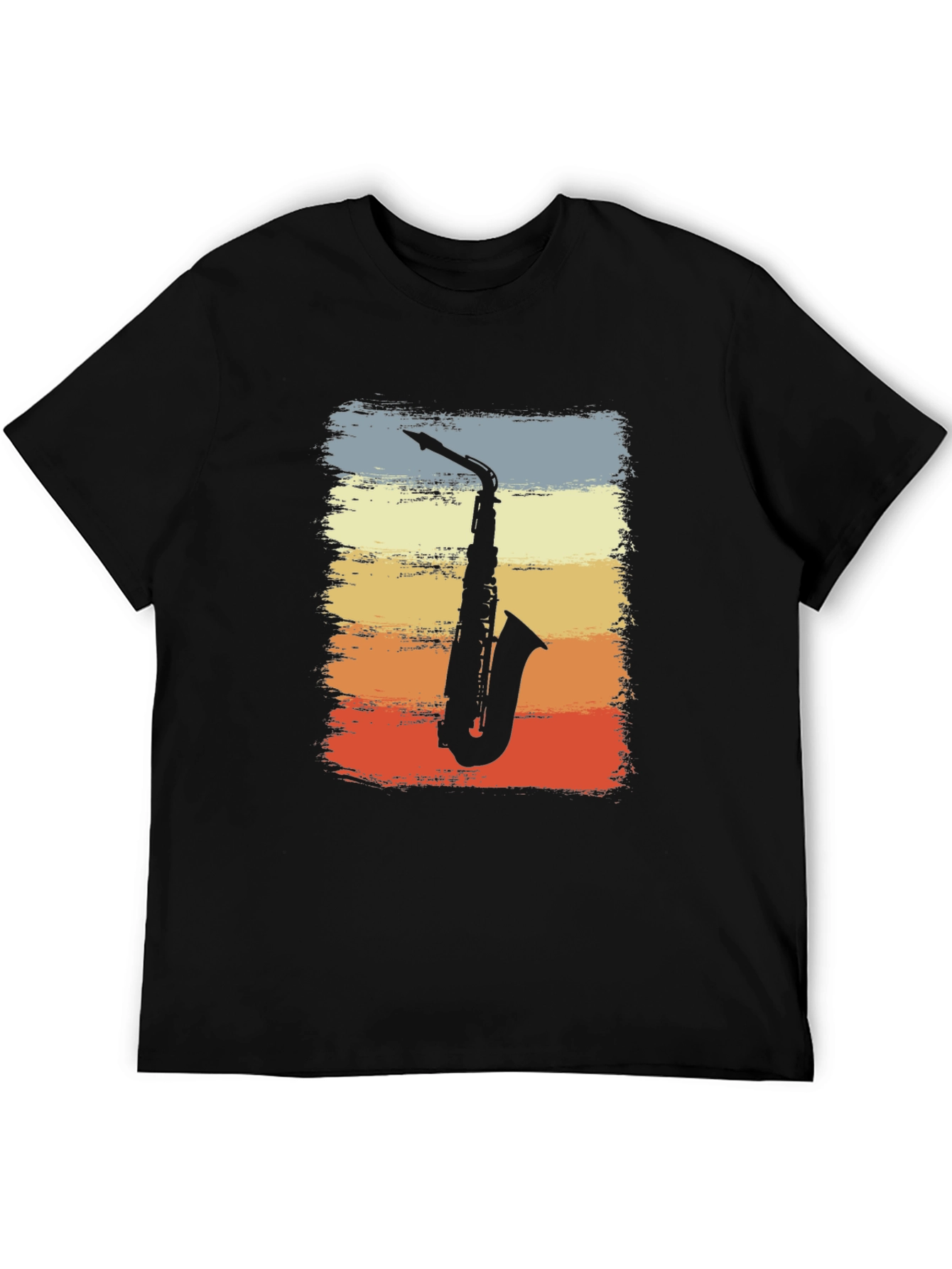 Saxophone Sunset Graphic Tee - Retro Music T-Shirt