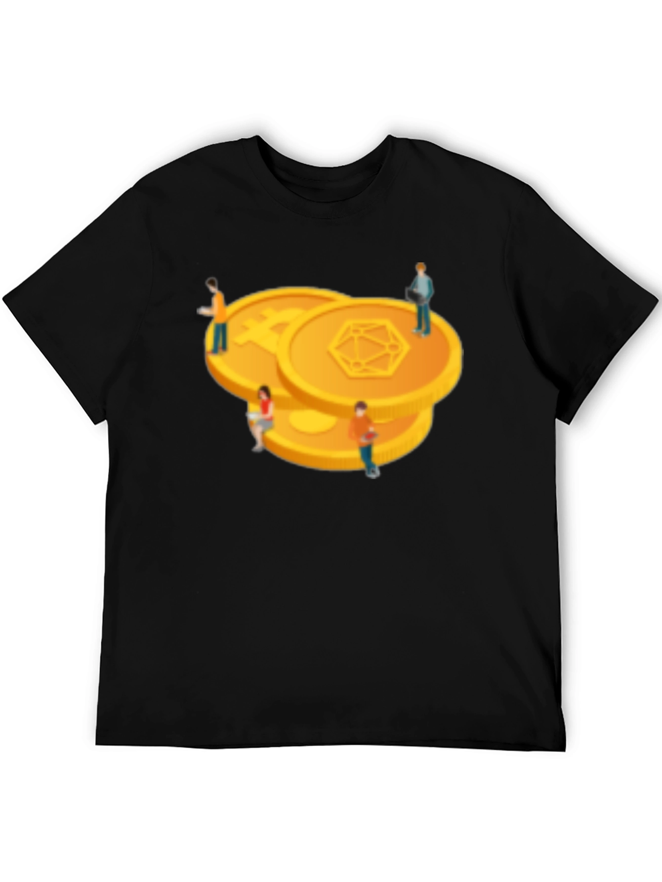 Crypto Coin Graphic Tee - Modern Black T-Shirt