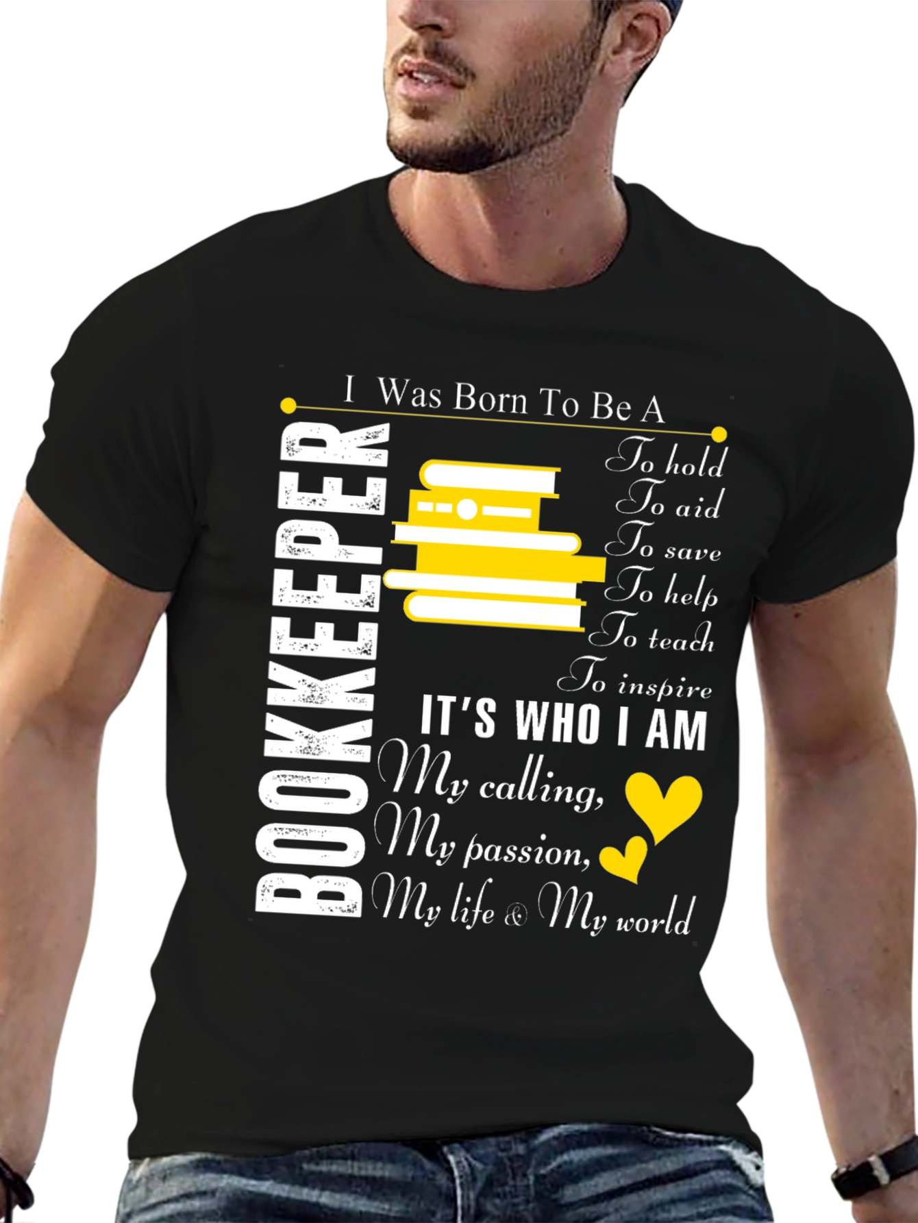 Bookkeeper Gift T-Shirt: Born To Be A Bookkeeper